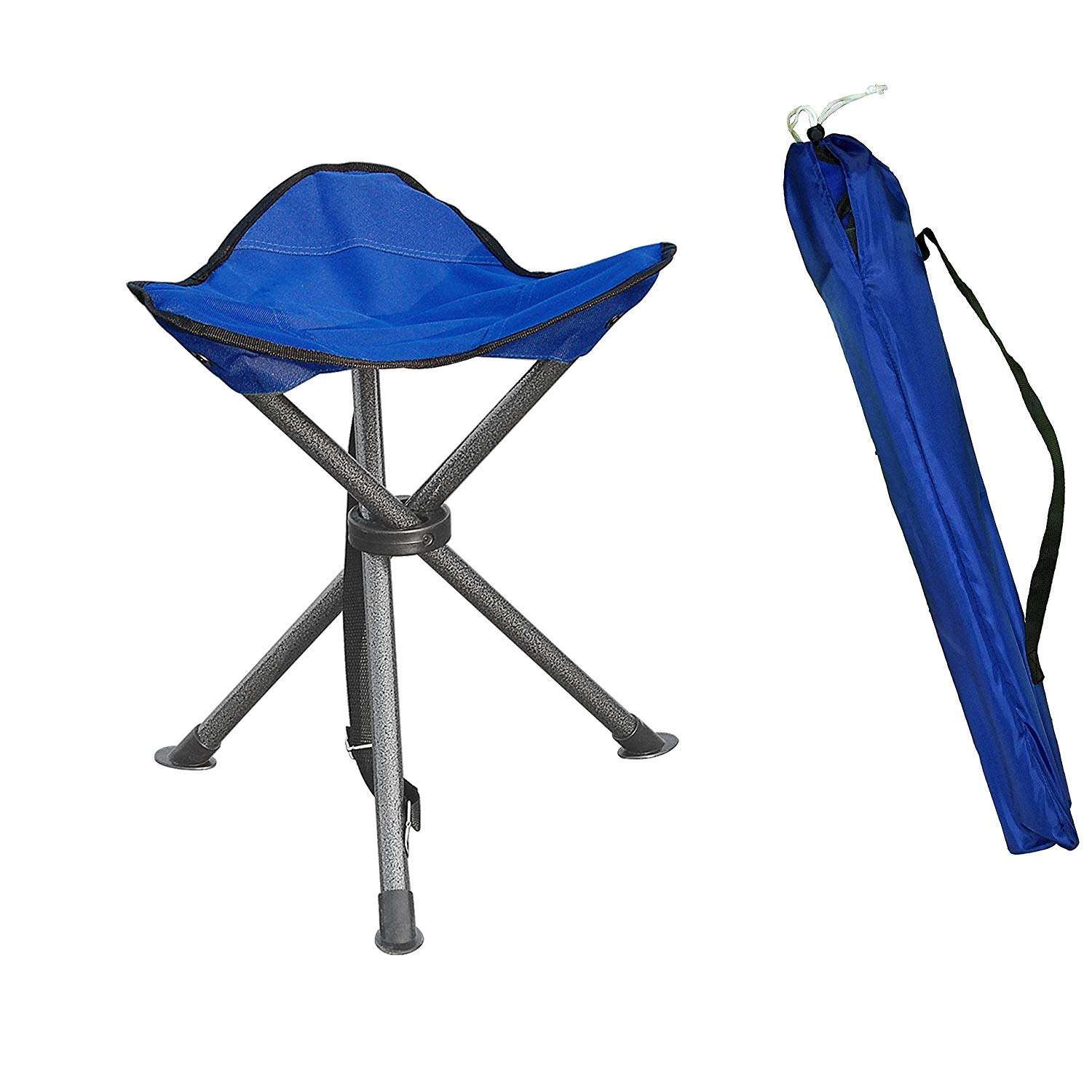 AGOOL Portable Folding Stool Outdoor Square Slack Chair Lightweight Heavy Duty for Camping Mountaineering Hiking Travel House-Using Recreation, Blue 1