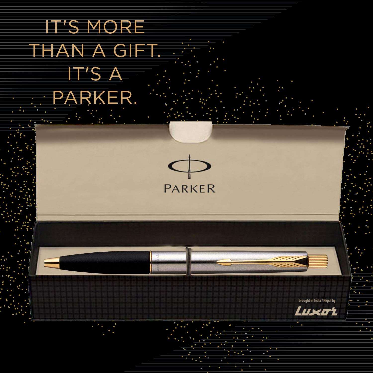 Parker Vector Chrome Trim Black Roller Ball Pen with Free Card Holder (Black) Frontier Stainless Steel GT Ball Pen 6