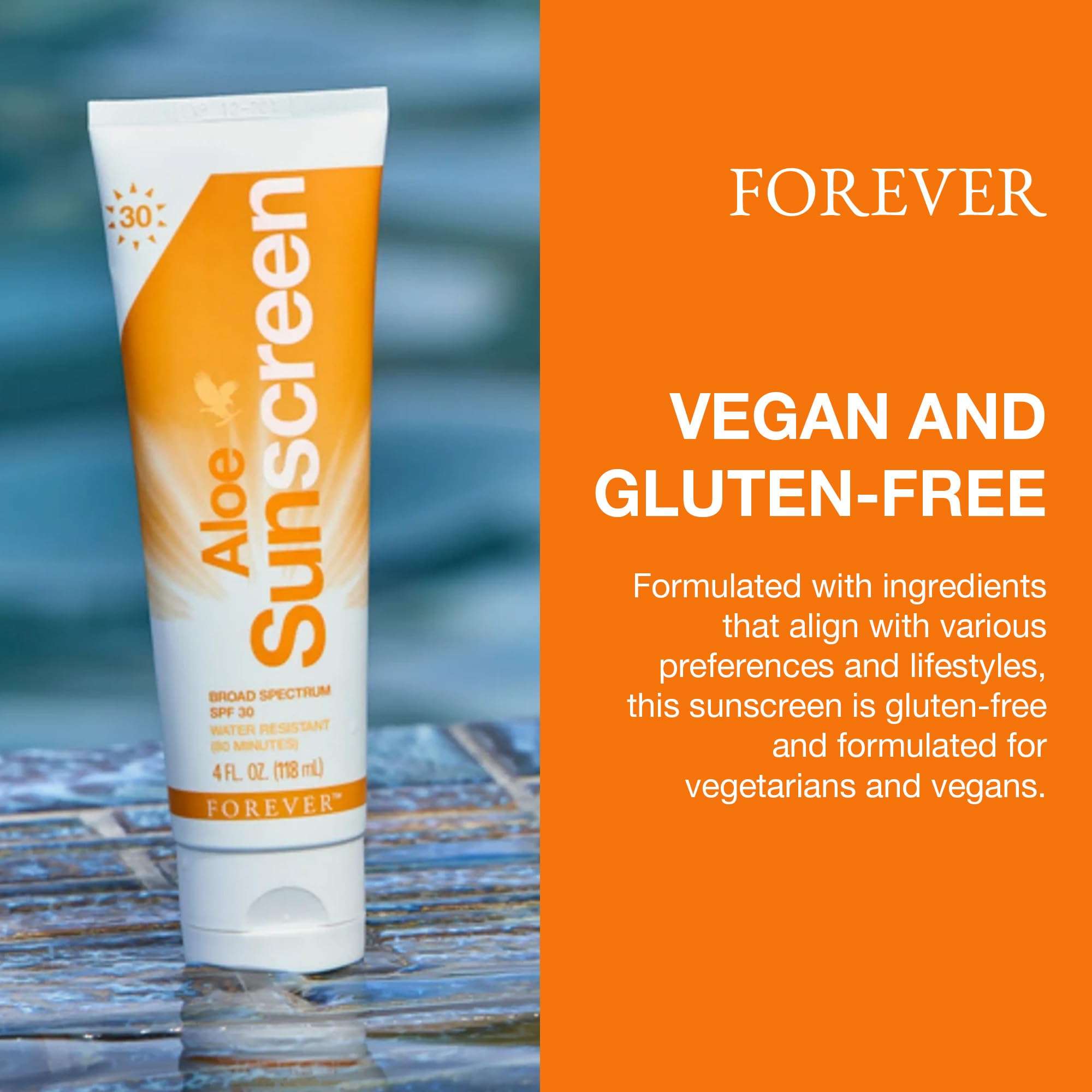 Forever Living - Aloe Sunscreen SPF 30 - with Aloe Vera, Water-Resistant Broad Spectrum UVA and UVB Defense, 4 fl oz 6