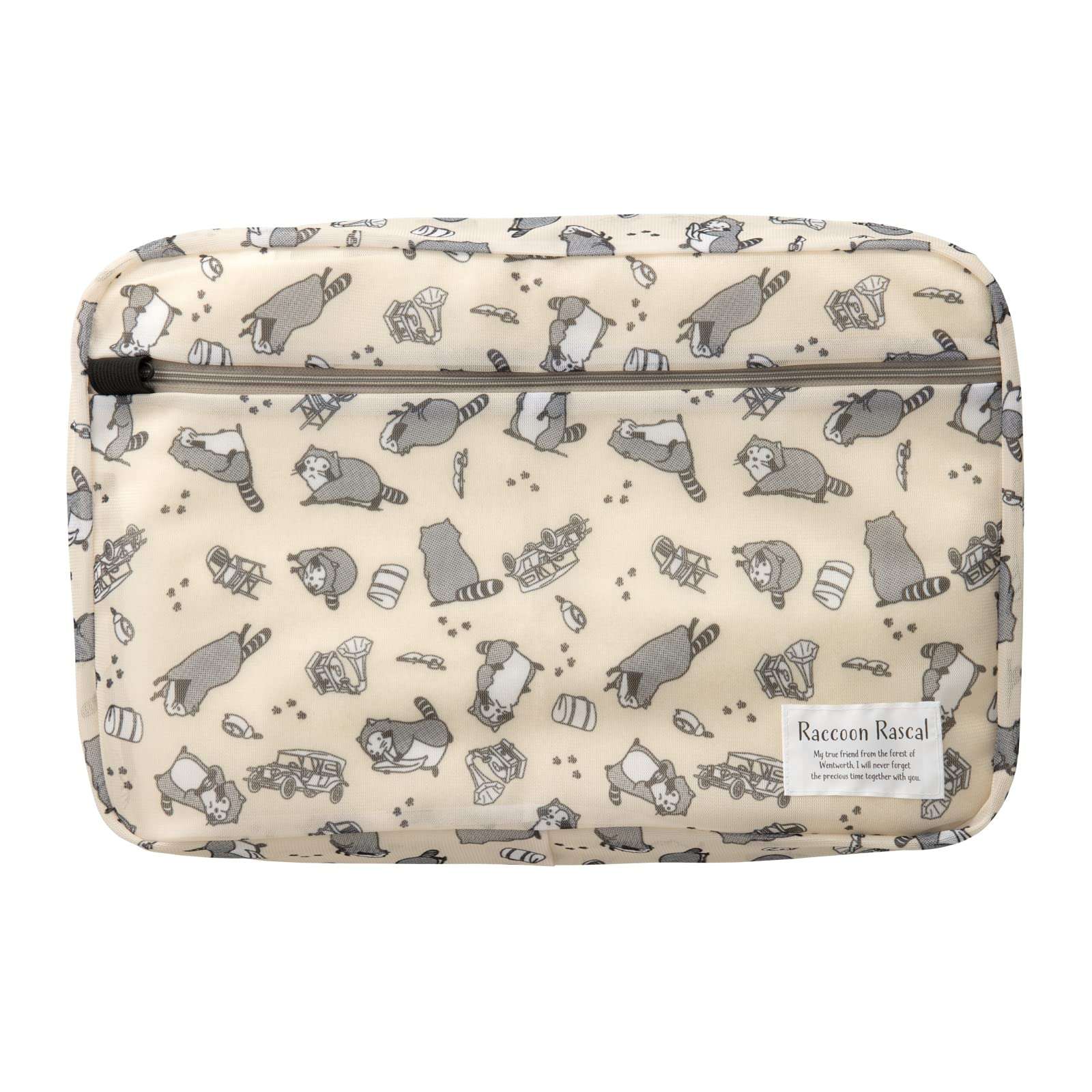 Daiya 057968 Travel Pouch, Laundry Net, Washable Pouch, Width 15.7 x Height 10.2 x Thickness 2.6 inches (40 x 26 x 6.5 cm), Fully Washable, Clothes Change Bag, Travel, Laundry Net, Laundry Bag, Cute 1