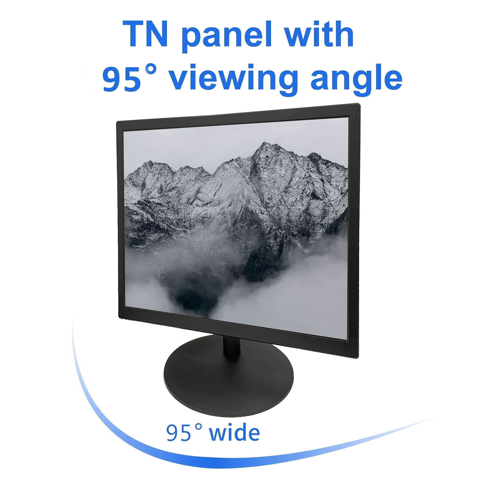 SKitphrati 17" Monitor Square Monitor 1280 X 1024 with 45% sRGB Color Correction and 5:4 Aspect Ratio, 75 Hz, VESA Mountable, VGA, HDMI, TN Panel 4
