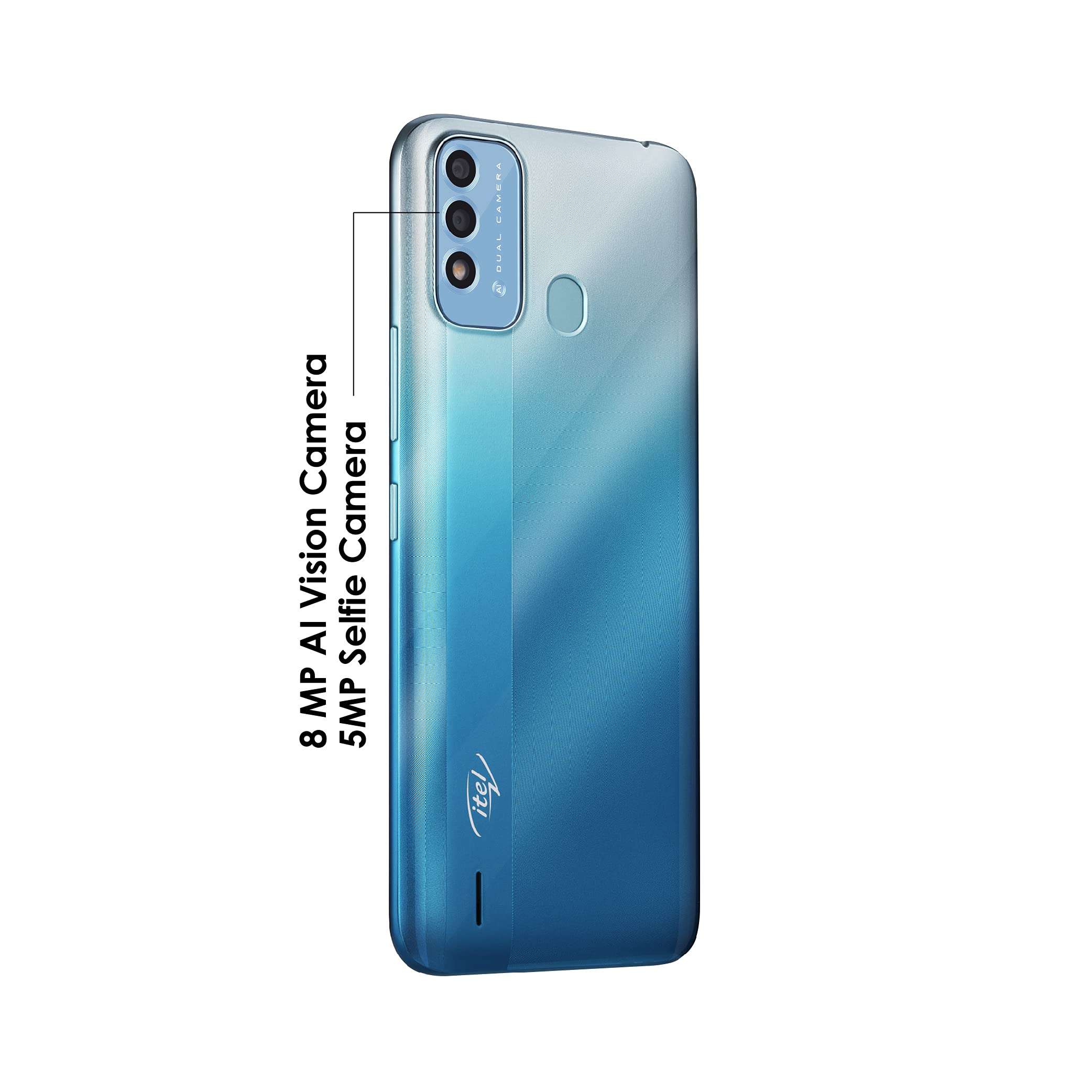 itel Vision2S (Deep Blue, 6.52'' HD+, 5000mAh Battery, 2GB RAM 32GB ROM, 8MP AI Dual Camera) (P651L) 3