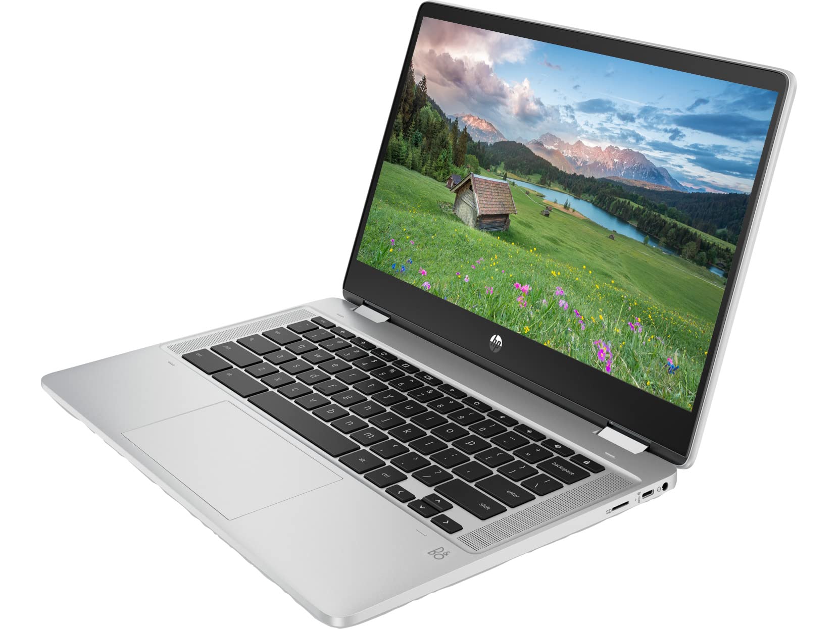 HP Chromebook x360 2-in-1 Laptop, 14" HD Touchscreen, Intel Celeron N4500, 4GB LPDDR4x RAM, 32GB eMMC Flash Memory, Webcam, WiFi, Bluetooth, Chrome OS. Silver 3