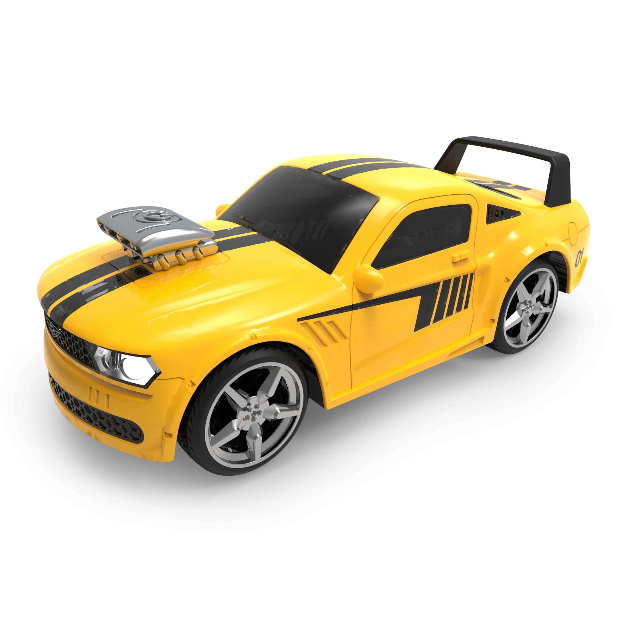 Driven by Battat – DRIVEN By Battat – Toy Race Car – Push & Go Toy Car – Lights and Sounds – Kids 3 Years + – Yellow Sports Car Blitz 1