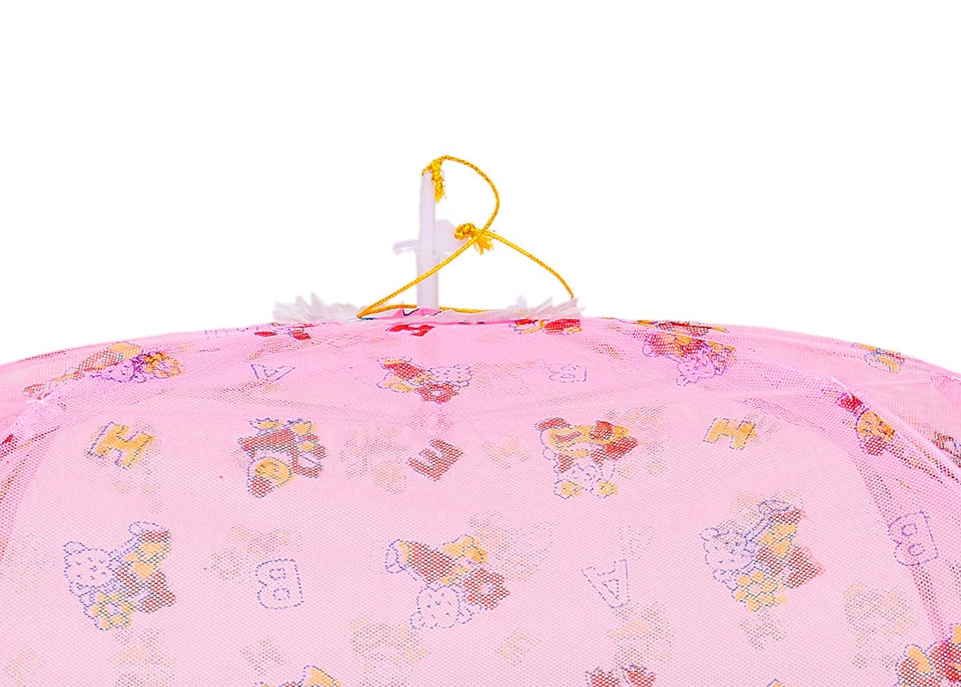 Ssanvi Baby Mosquito Net for New Born Baby Machardani Foldable Umbrella Design Mosquito Net for 0-3Year Baby Ensure Size (100x75x45Cm ) (Pink Mikki Print) 5
