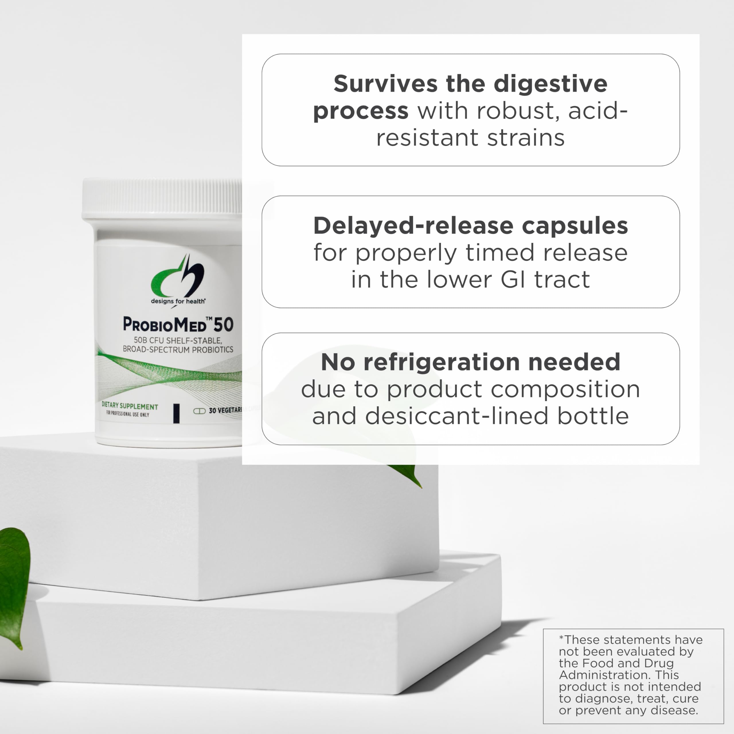 Designs for Health ProbioMed 50 - Probiotics for Digestive Health - 10 Strains with Lactobacillus acidophilus Probiotic + Lactobacillus rhamnosus - Gut Health + Immune Support Supplement (30 Caps) 3