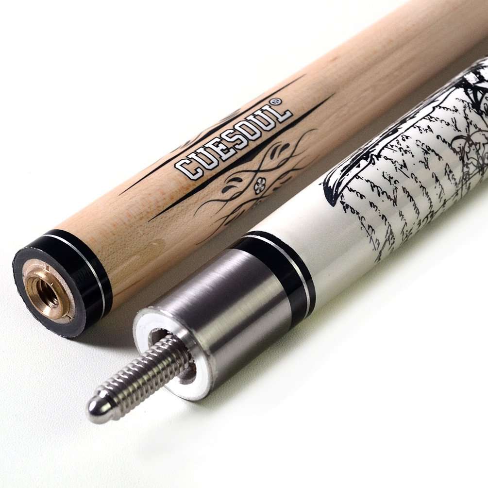 CUESOUL Rockin Series 58" 21oz Maple Pool Cue Stick Set with Joint Protector/Shaft Protector and Cue Towel G407 5