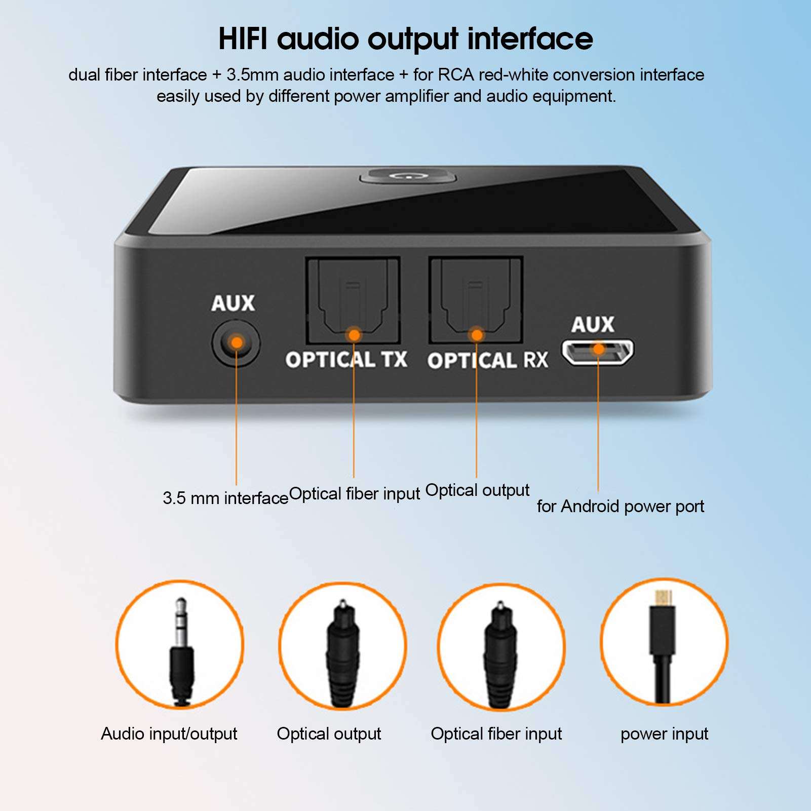 Bluetooth Transmitter Receiver AUX 3.5mm Audio Adapter Plug and Play Mini Portable 3.5mm Jack Wireless Bluetooth Transmitter/Receiver for TV/PC/Smartphone/Car 5