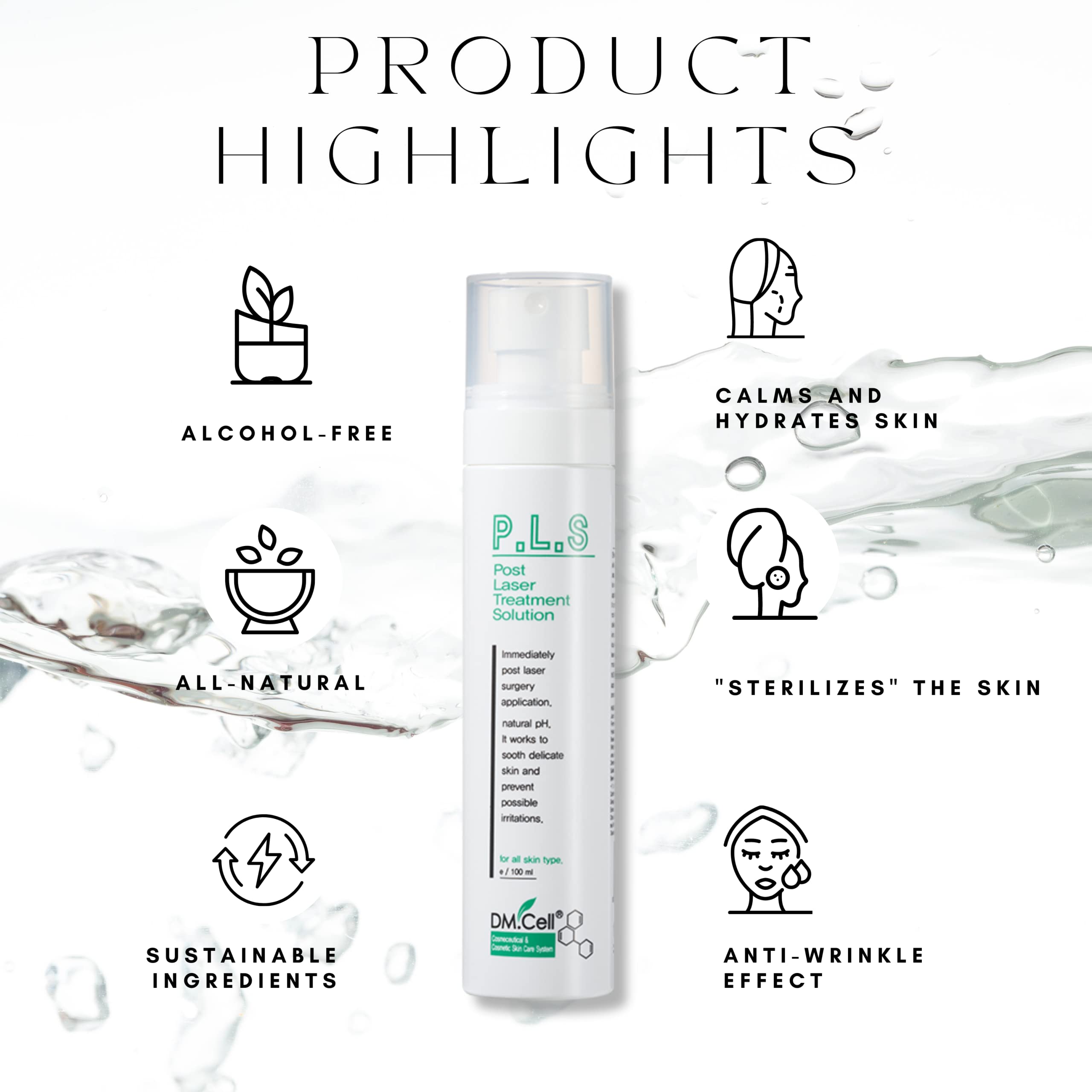 DM.Cell | Hydrating Facial Toner for Sensitive Skin | PLS Solution After microneedling Toner, Soothing with EGF and Witch Hazel Formula | Alcohol-Free Toner | Korean Skincare, 3.38 oz 6