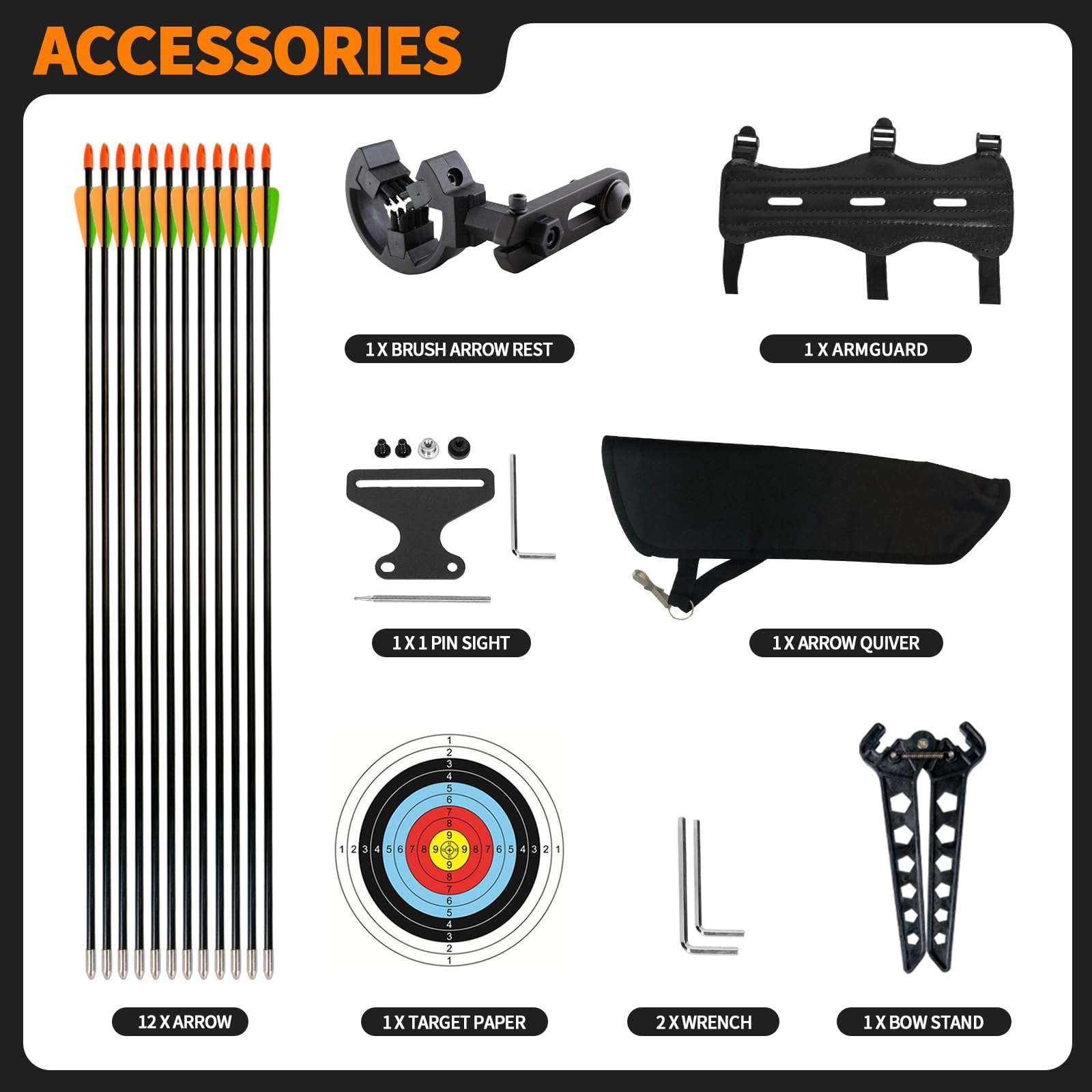 WUXLISTY Compound Bow and Arrow for Youth and Beginner, Archery Bow Set for Kids 8-12, 16-20 lbs Draw Weight, 17.3"-26" Draw Length (Black) 2