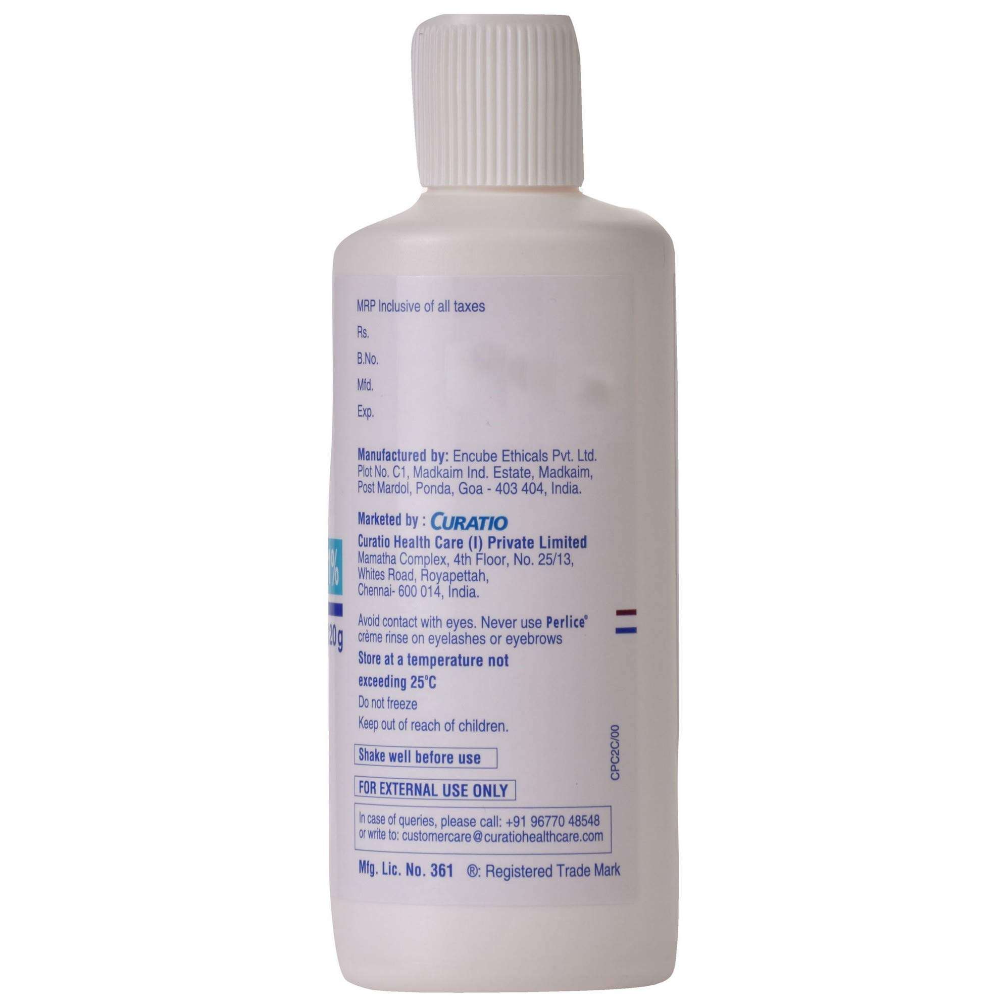 Perlice Creme Rinse - Bottle of 120 g Cream 3