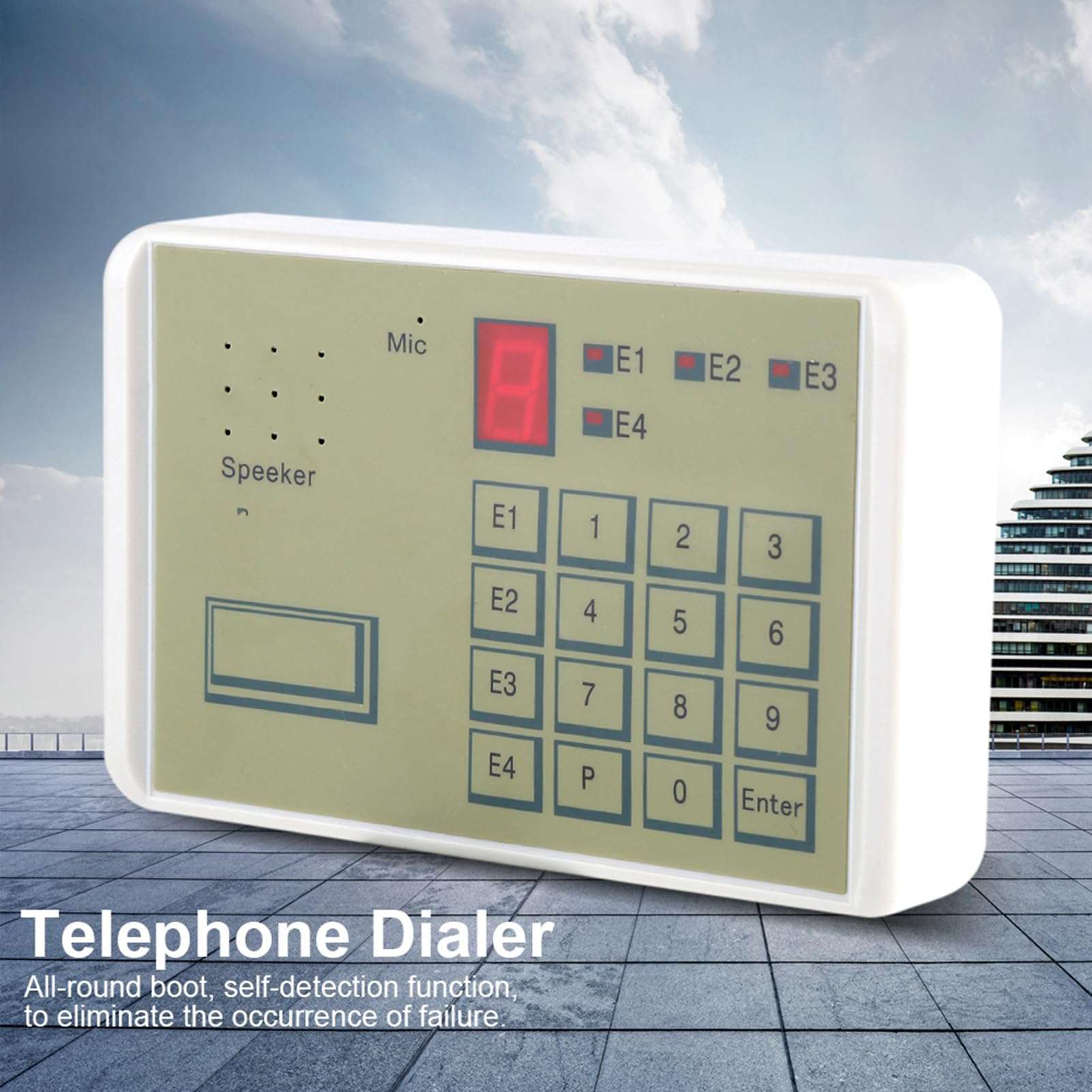 Telephone Voice Dialer, 12V Wired Telephone Voice Auto Dialer with 20S Voice Recording Length and Phone Dialer for Home Office Security 6