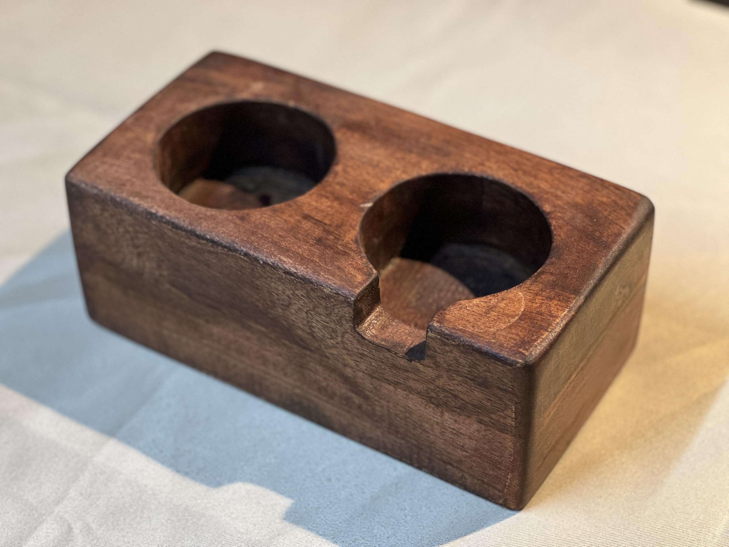 Wood Chop Wooden Coffee Portafilter Holder & Tamping Station | 51mm - 58mm | Handcrafted Mango Wood | Stylish, Elegant & Durable Coffee Bar Accessory for Home & Cafe Use 5