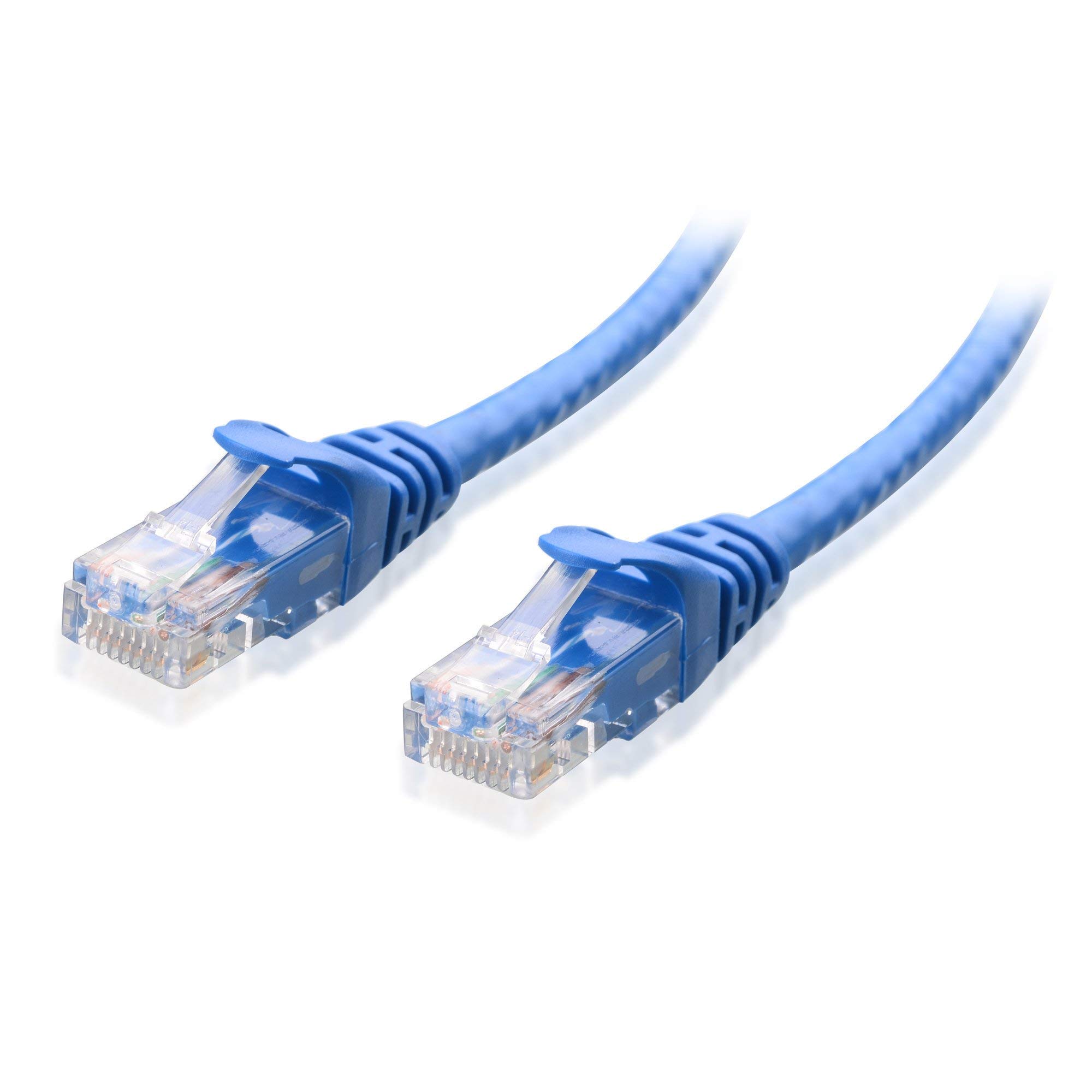 Cable Matters Snagless Cat6 Ethernet Cable (Cat6 Cable, Cat 6 Cable) in Blue 20 ft & Cat6 Flat Ethernet Cable in White 50 ft 2