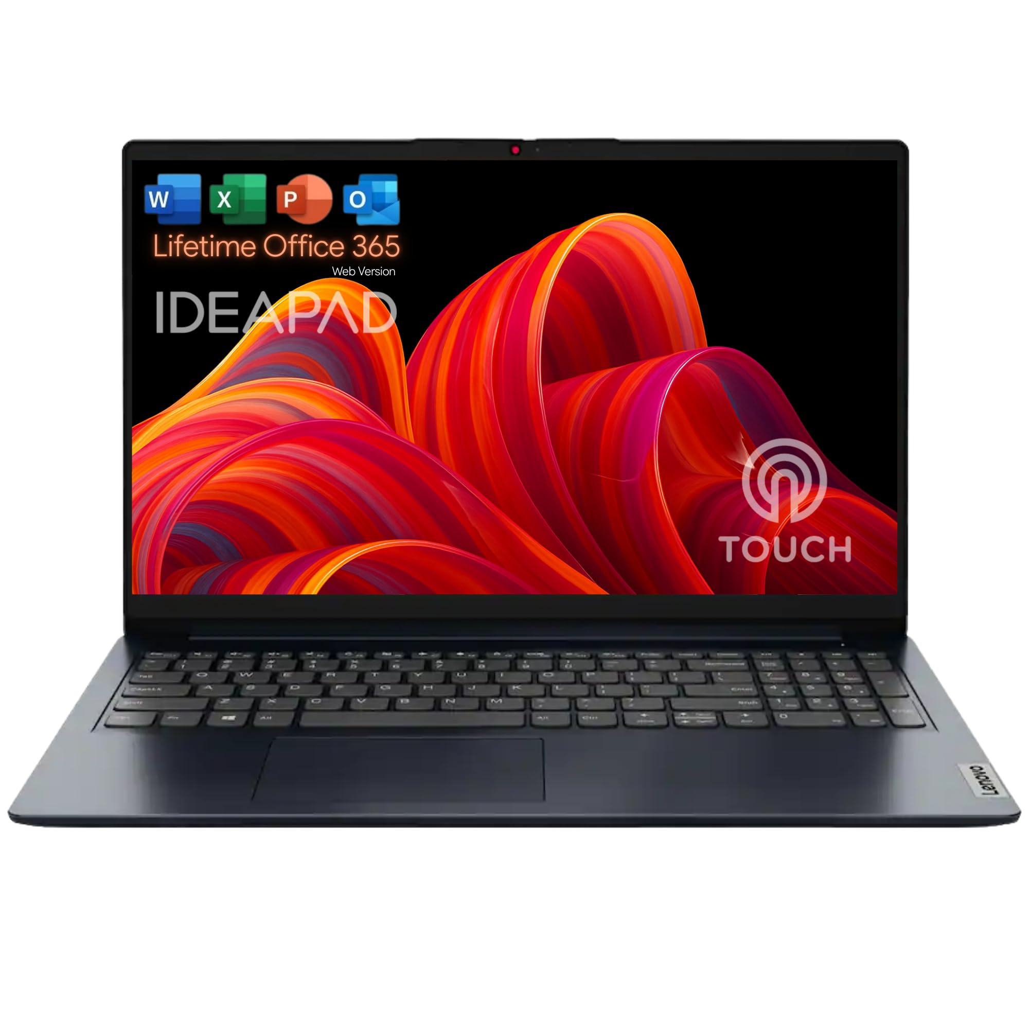 Lenovo IdeaPad Business Laptop with Lifetime Office 365 for The Web - 15.6" FHD Touchscreen Display - Intel 13th 10-Core i5 (Outperforms i7-1255U) - 16GB RAM - 2TB SSD - Windows 11 w/o Mouse