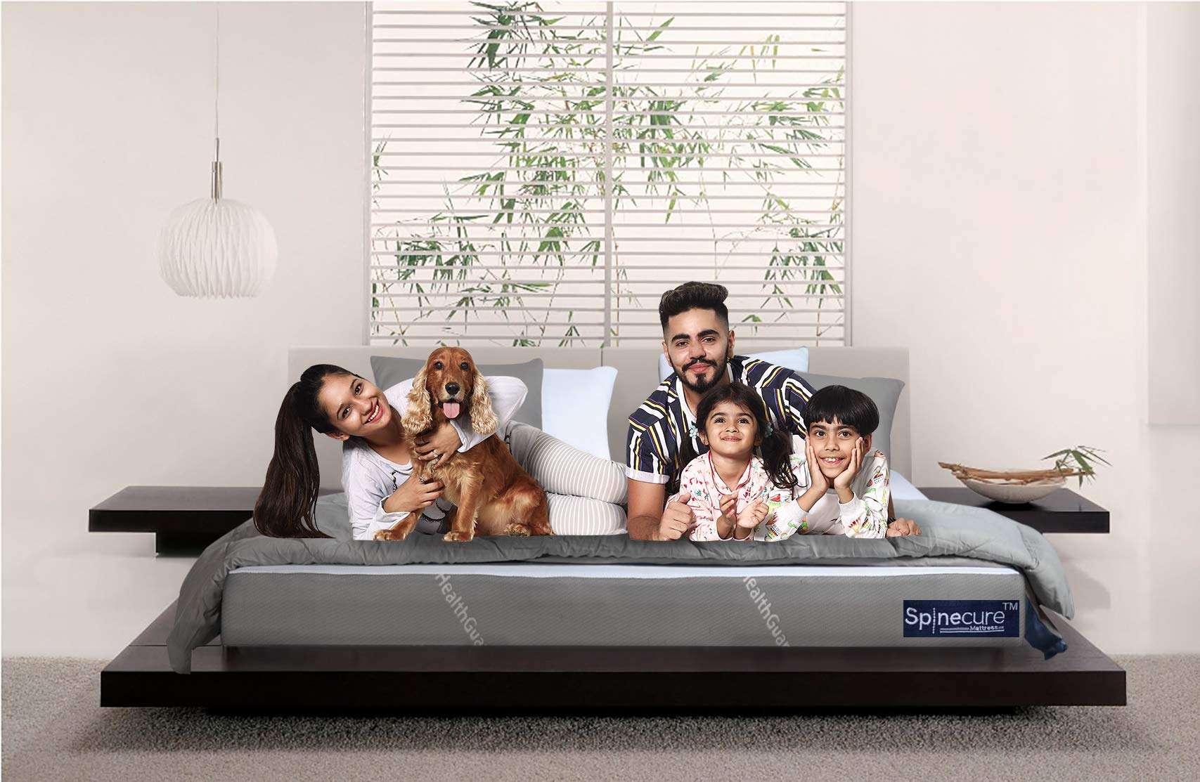 Spinecure Spine-Opedic Health Guard with Certified Anti-Bacterial Jacquard Orthopedic Mattress (72 x 30 x 5 Inches, Single Size) and Waterproof Mattress Protector, White 6