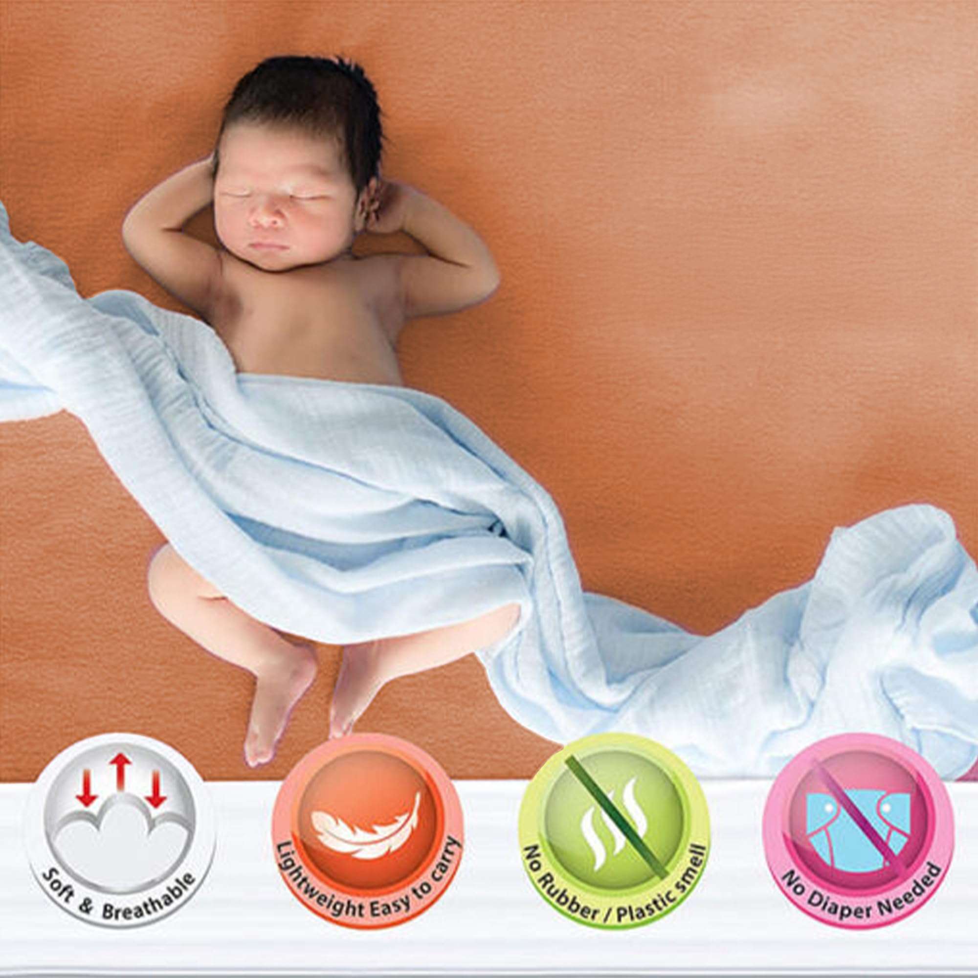 StarAndDaisy Waterproof Quick Dry Sheet, Bed Pad Anti-Piling Fleece Extra Absorbent Washable Mattress Protector| Baby Bed Protector Sheet for Toddler Children. (Pink & Orange, 50X70 CM) 5