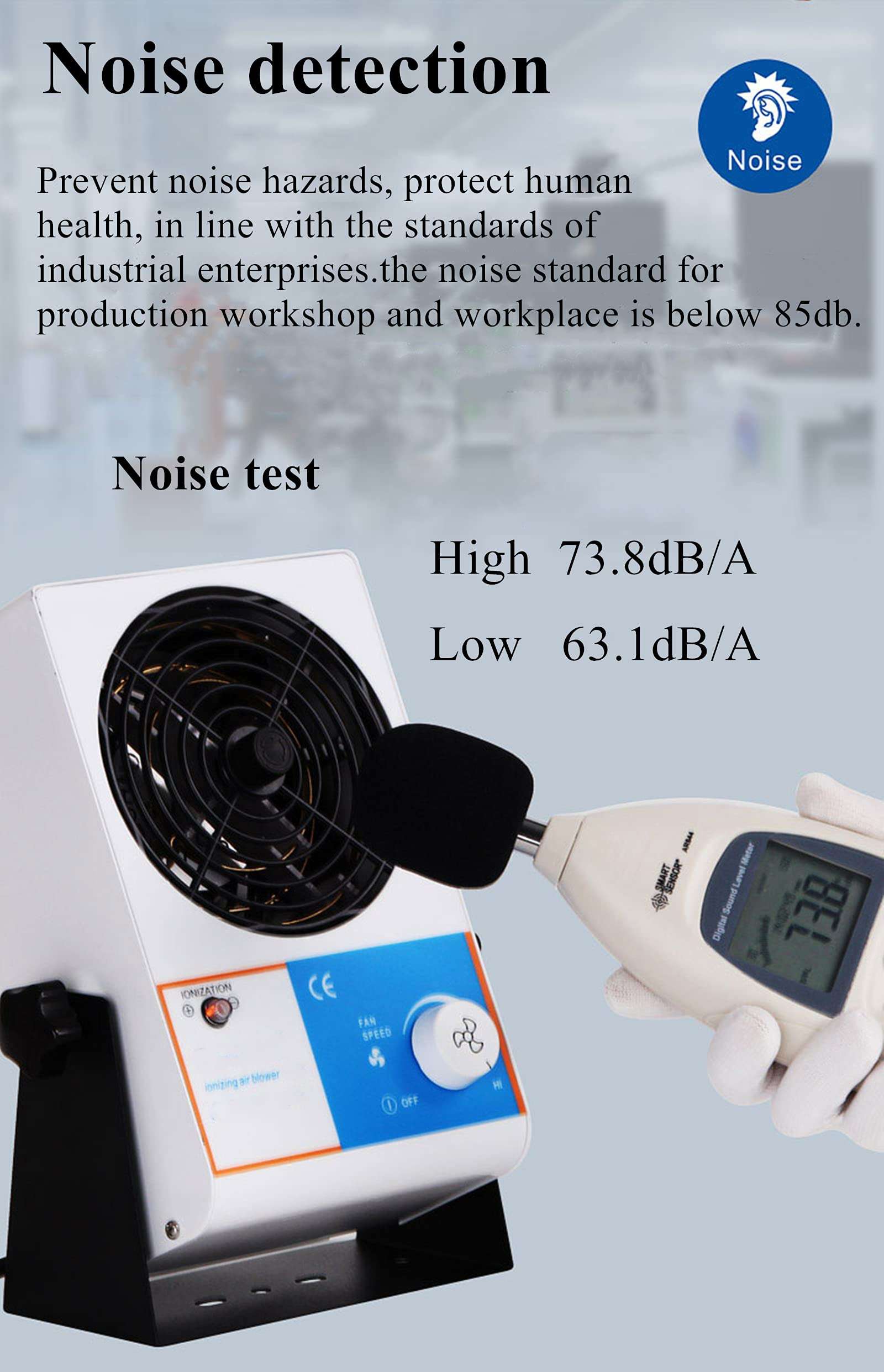 YUCHENGTECH Ionizing Air Blower Anti Static Ionizer Fan Static Eliminator Ionizer Air Blower (110V) 6