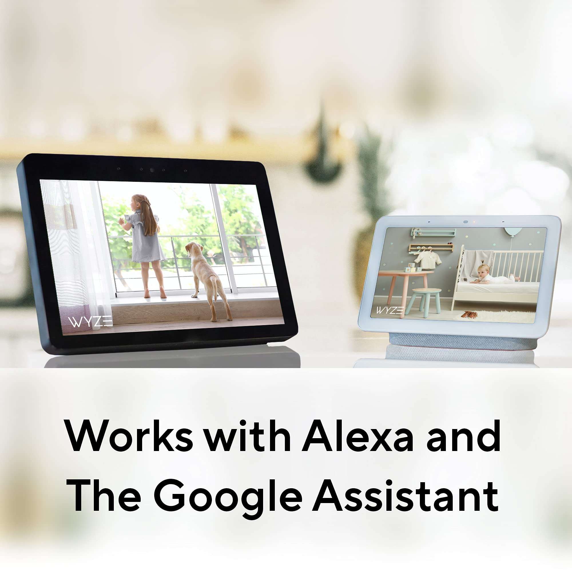 WyzeCam Cam Pan v2 1080p Pan/Tilt/Zoom Indoor and Video Surveillance Sticker Signs(2 Pack) 3