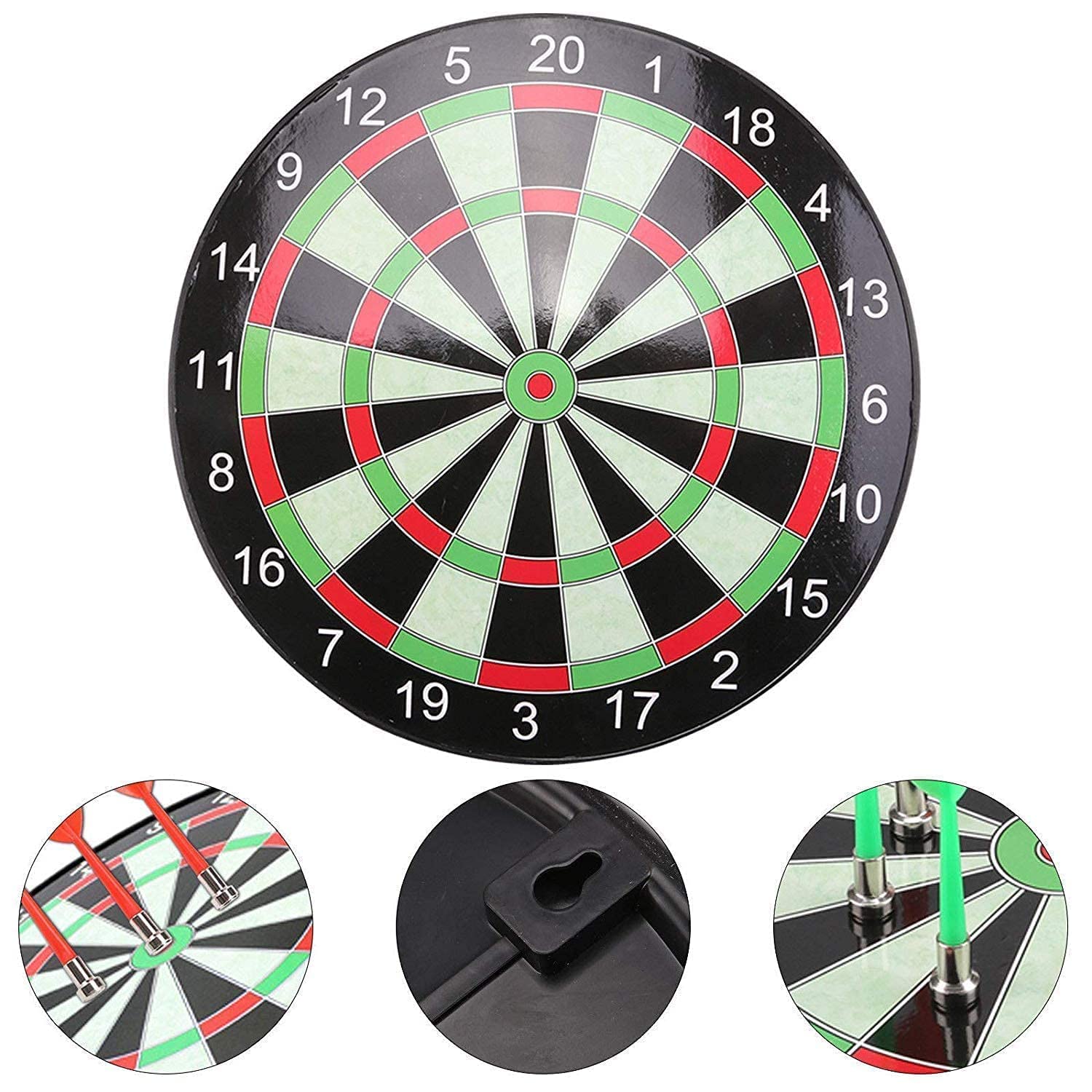 Max Toy Magnetic Dart Board 34.5cm Round Dart Board Game Kit with 6 Safe Magnetic Darts Family Indoor Outdoor Fun Games- Gifts for Kids and Adults (Multicolor) 6