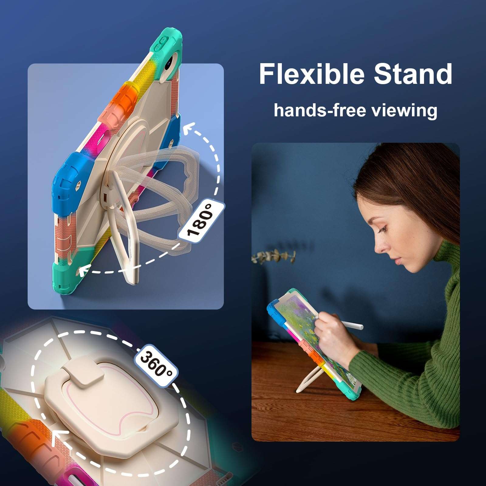 Tablet Travel Case Compatible with Huawei MatePad 11.5S 11.5 Inch 2024 Heavy Duty Shockproof Rugged Protective Case Kids Friendly 11.5 Inch with Shoulder Strap Support Huawe 5