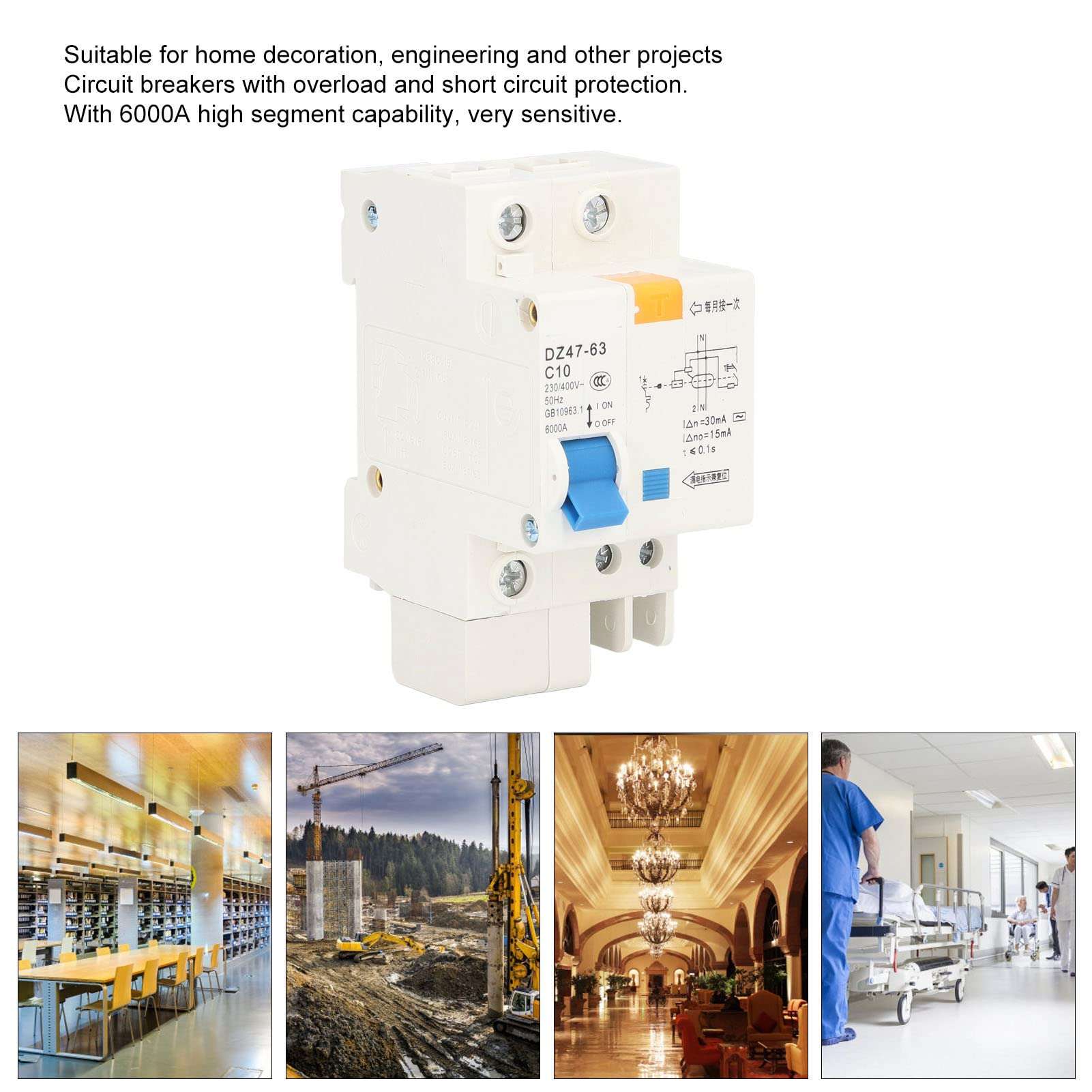 Mini Switch, 6000A Large Switching Capacity Switch for Desktop Computers with Switching Function 6