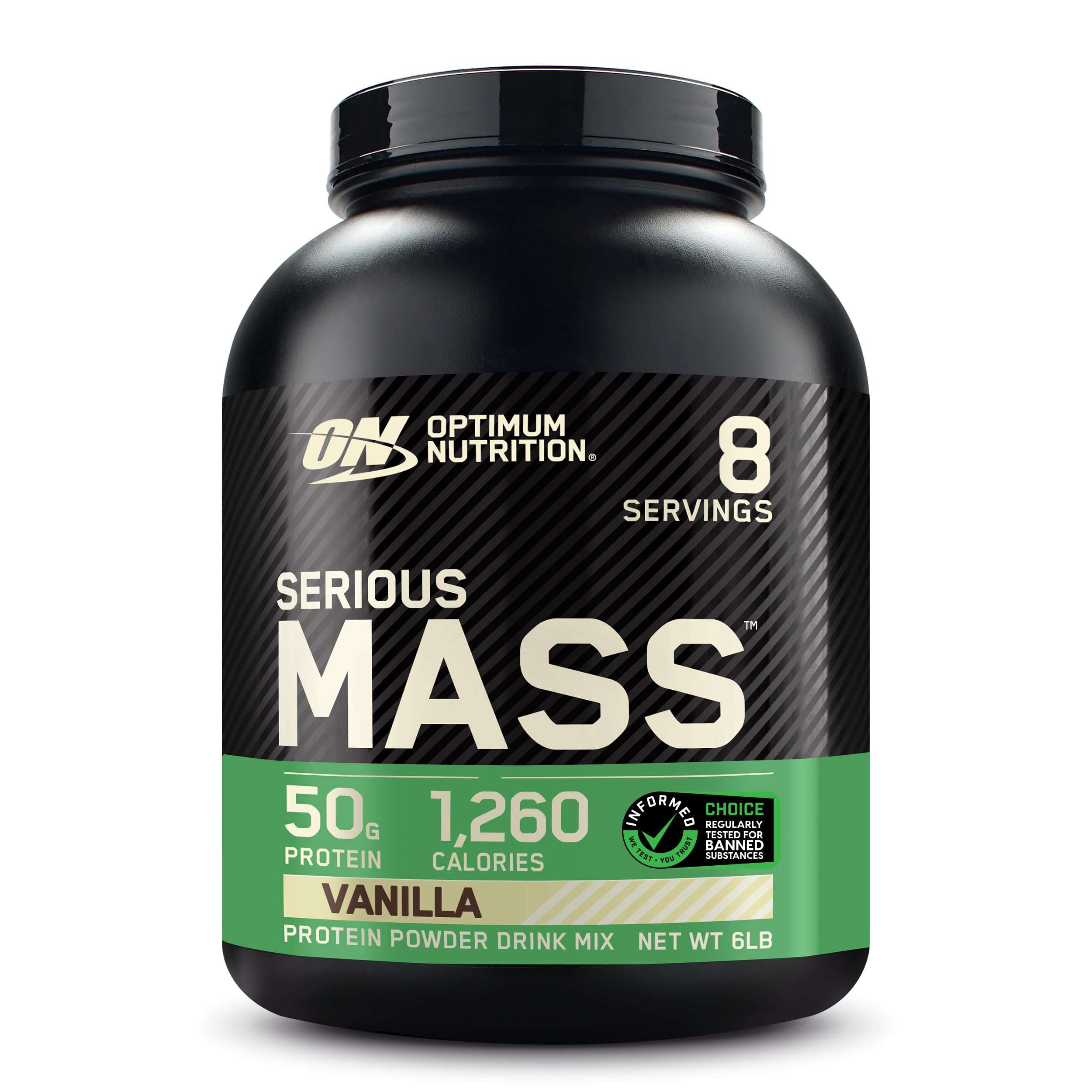 Optimum Nutrition Serious Mass, Weight Gainer Protein Powder, Mass Gainer, Vitamin C and Zinc for Immune Support, Creatine, Vanilla, 6 Pound (Packaging May Vary) 2