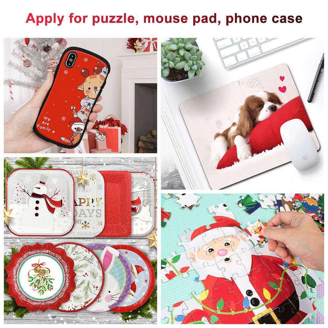 Sublimation Paper 100 Sheets 8.5 x 11 Inches 125gsm, for Any Inkjet Printer with Sublimation Ink Epson, Sawgrass, Heat Transfer Sublimation for Mugs T-shirts Light Fabric 5