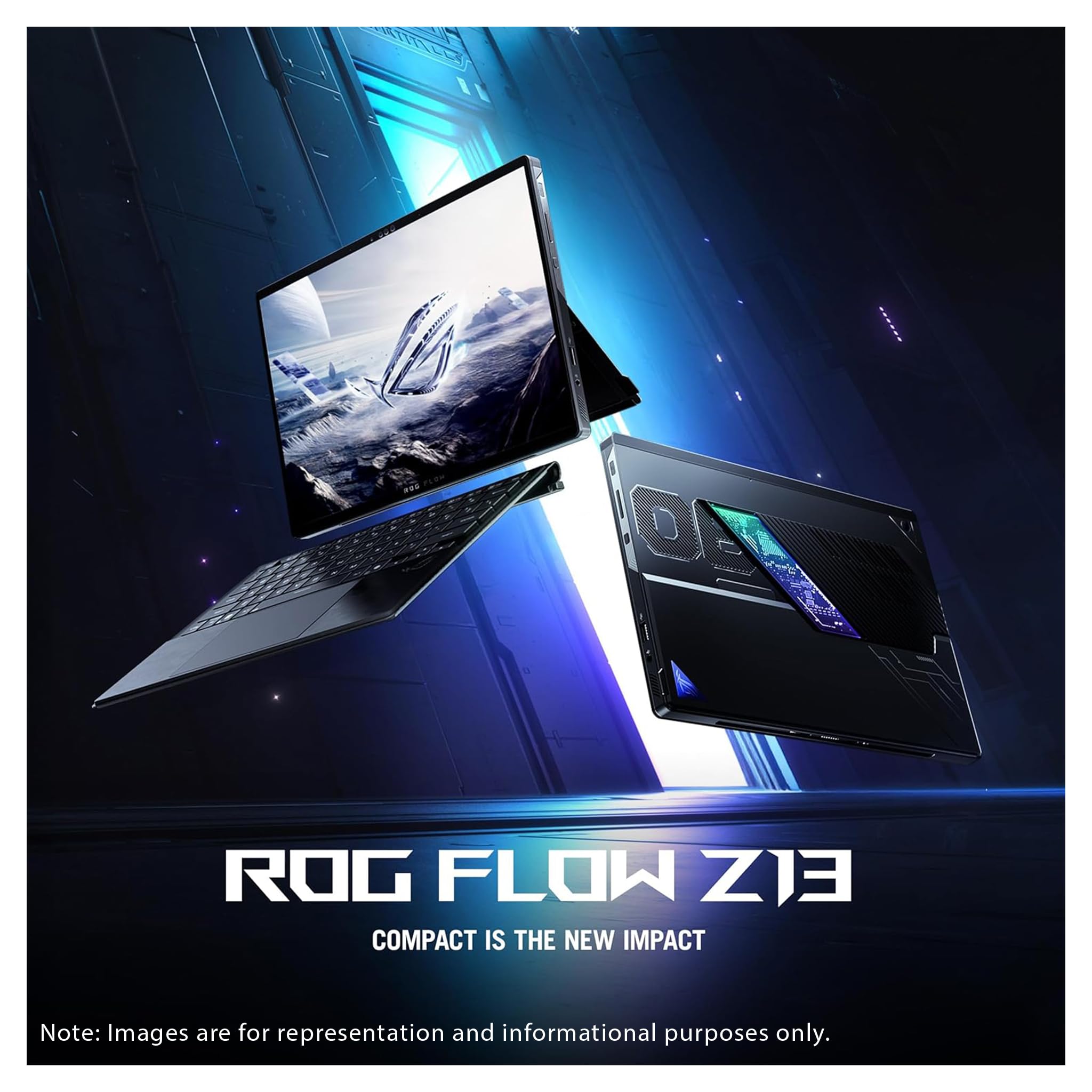 Asus ROG Flow Z13 2-in-1 Gaming Laptop, AMD Ryzen AI MAX 390, 32 GB LPDDR5x RAM, 2 TB PCIe SSD, 13.4'' 2.5K (2560x1600) 180Hz Touchscreen, AMD Radeon Graphics, 1-Zone RGB Keyboard, W11 Home, Off Black 5