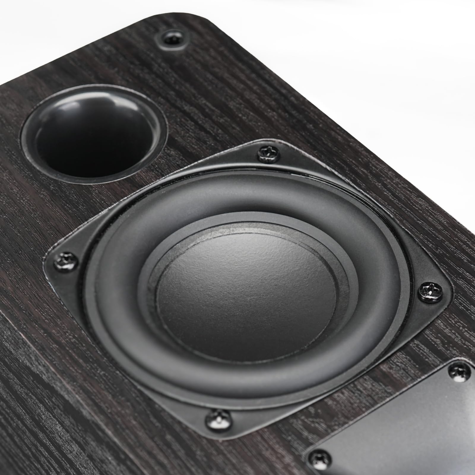 Saiyin Slim Center Channel Speaker,for Desktop Stereo or Home Theater Surround Sound, Dual 3.5" Woofer,Requires a Separate Amplifier or Receiver, Wall Mountable, Single,17 Inch 3