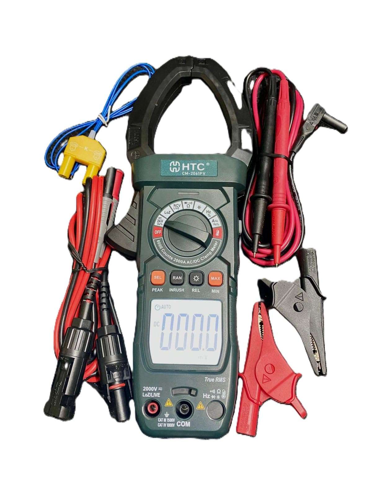 HTC CM 2061PV 2000 AC/DC TRMS SOLAR PV DIGITAL CLAMP METER By Skyking ® 3