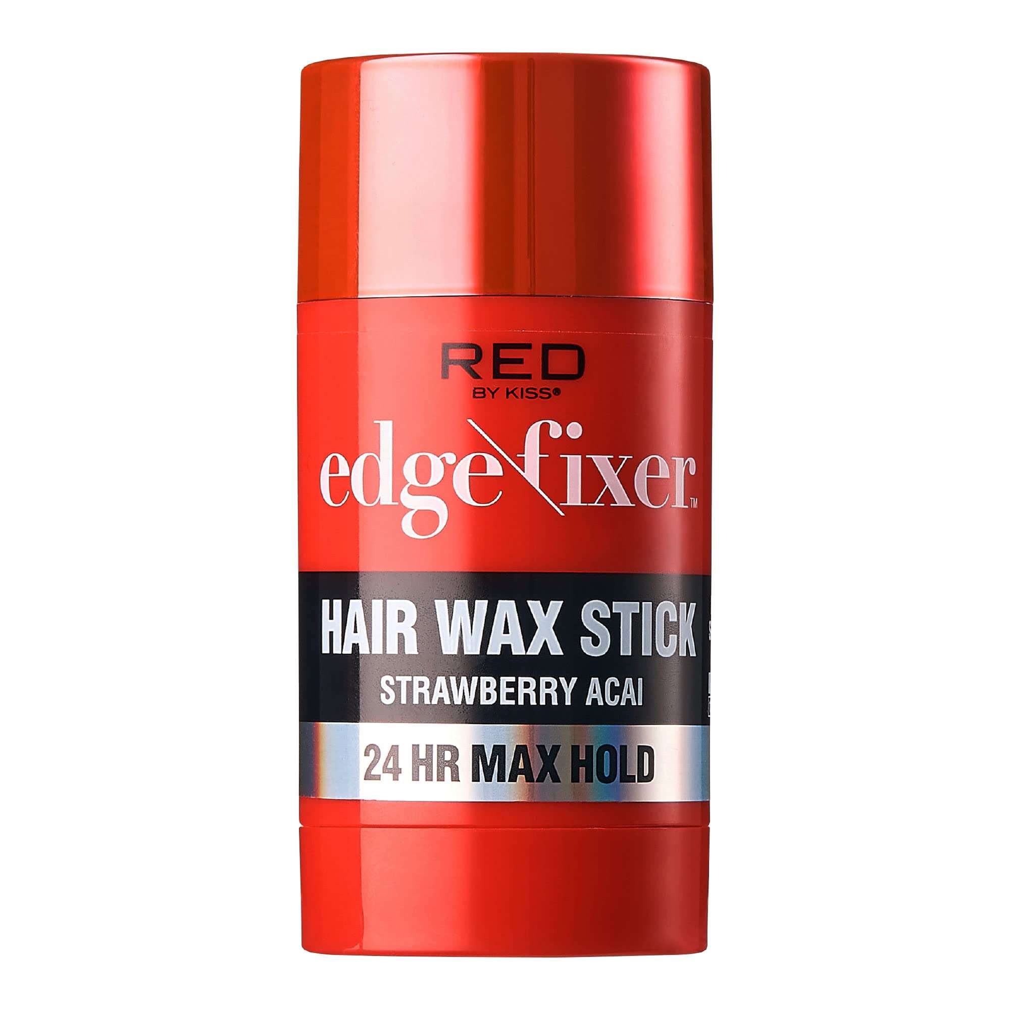 Red by Kiss Hair Wax Stick 24HR Max Hold Edge Fixer Edge Control Pomade Non-Sticky, Non-Oily Flake Free Hair Styling Wax (Strawberry Acai) 1