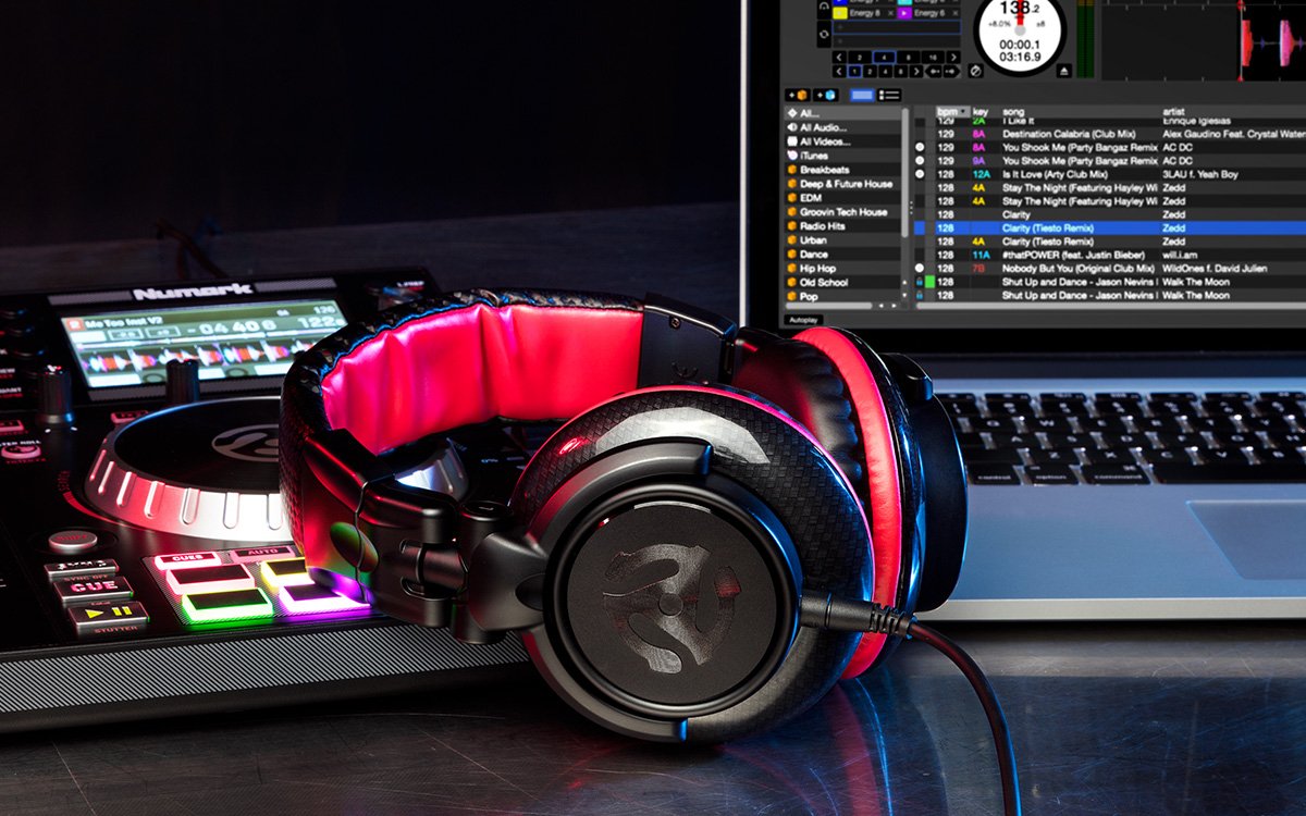 Numark Red Wave Carbon Headphones, Black 4