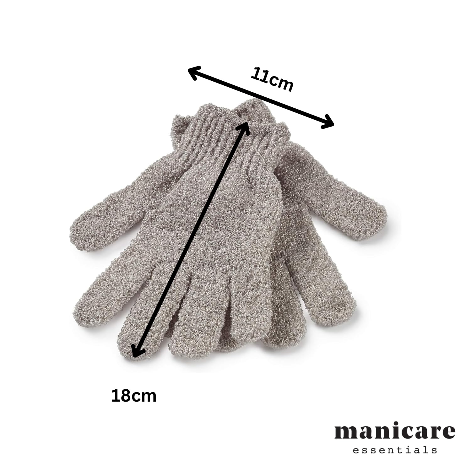 Manicare Exfoliating Gloves, Back And Body Scrubber, Shower Bath Spa, Cleansing, Washing, Exfoliating Wash Mitts, Loofah, Good For Circulation, Cellulite And Dry Dead Skin, One Size 4