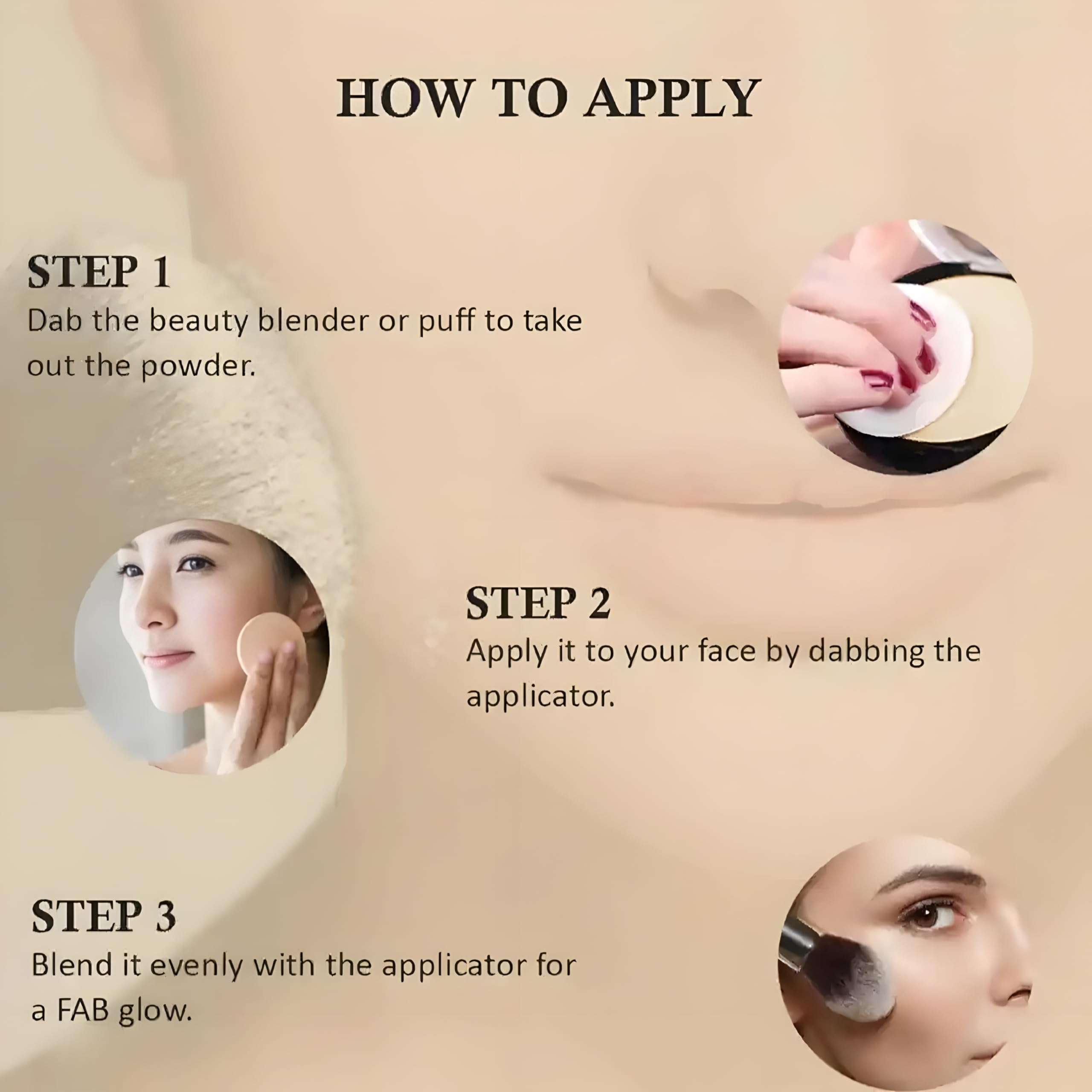 Bajajbeautyshop 5-in-1 Compact Powder Palette with Sponge Applicator | 3 Layer Concealer, Contour & Face Powder Combo | Lightweight, Soft Matte Formula for All Skin Types & Indian Skin Tones 5