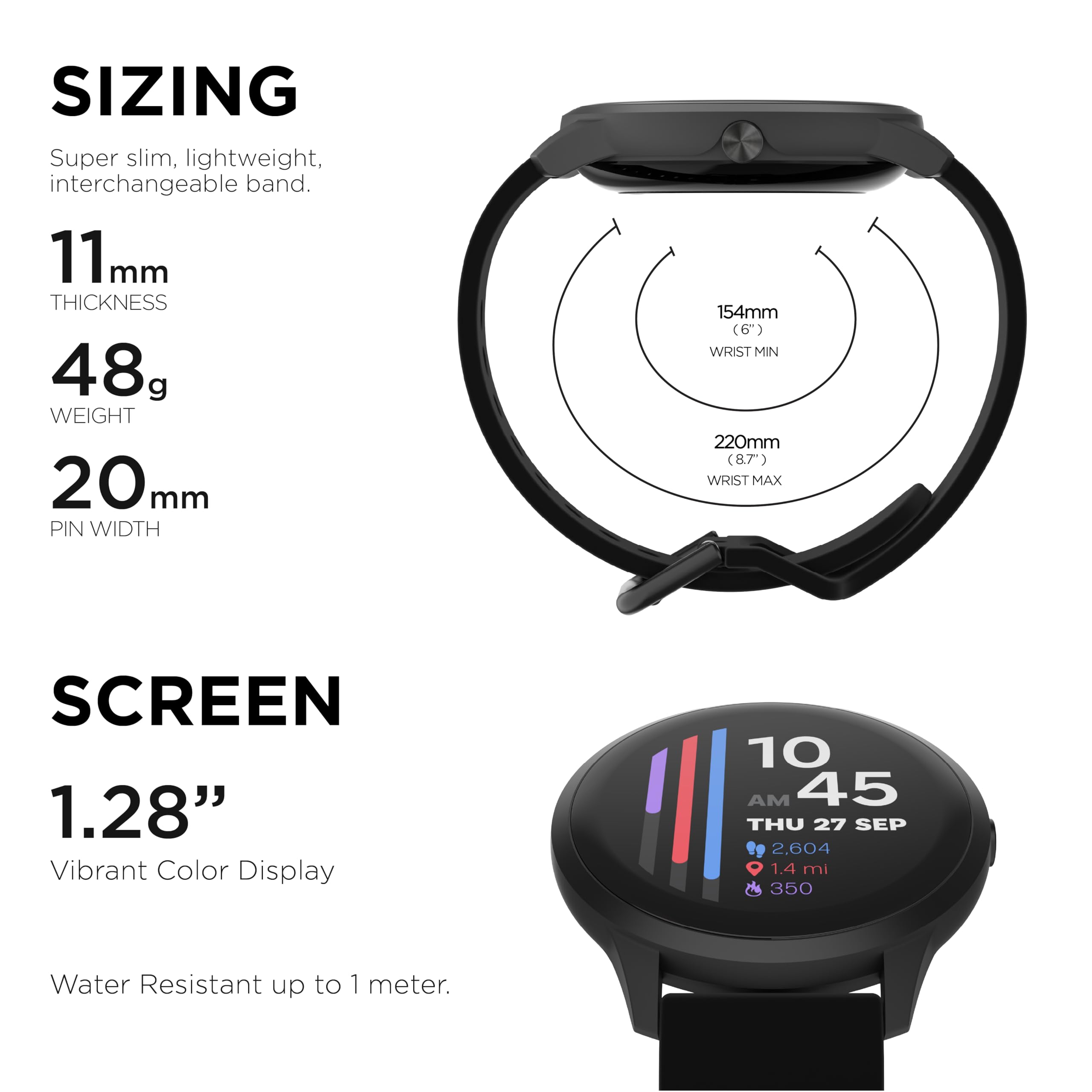 iTouch Sport 4 Smartwatch - Fitness Tracker, Heart Rate Monitor, Customizable Watch Face - Activity and Calorie Tracker - 100+ Sports Modes - Bluetooth Connectivity 2