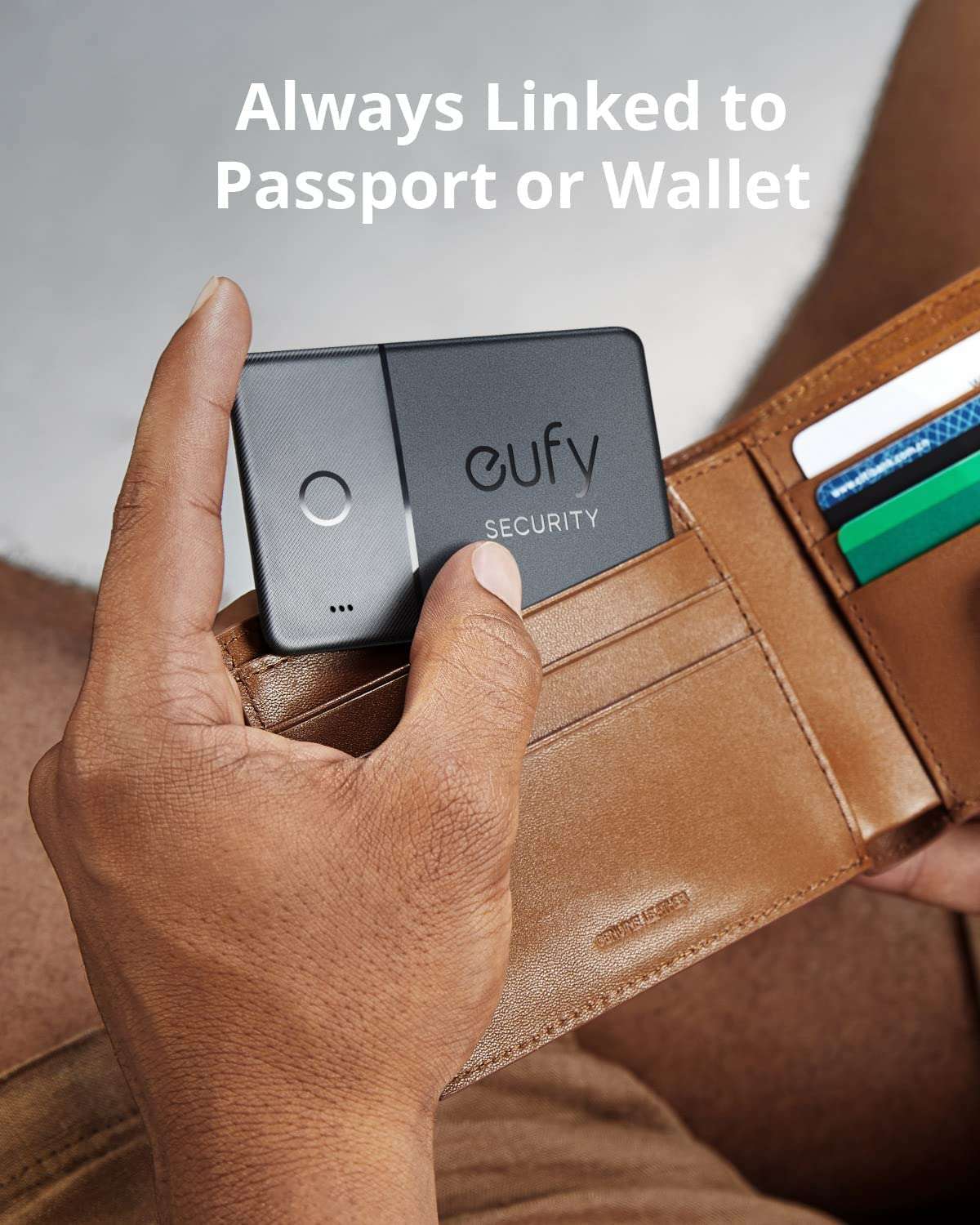 eufy Security SmartTrack Card E30 (Black, 1-Pack), Works with Apple Find My (iOS Only), Wallet Tracker, Phone Finder, Up to 3-Year Battery Life(Android Not Supported), Water Resistant 4