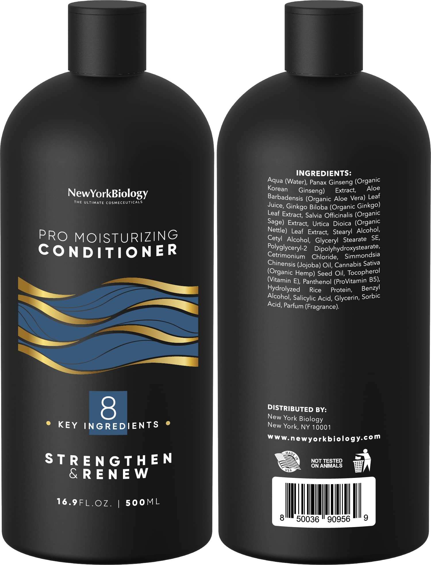 New York Biology Pro Moisturizing Shampoo and Conditioner Set 16 oz – Sulfate Free Shampoo for Color Treated Hair and Dry Damaged Hair – Hydrating Shampoo and Conditioner for Men and Women 4