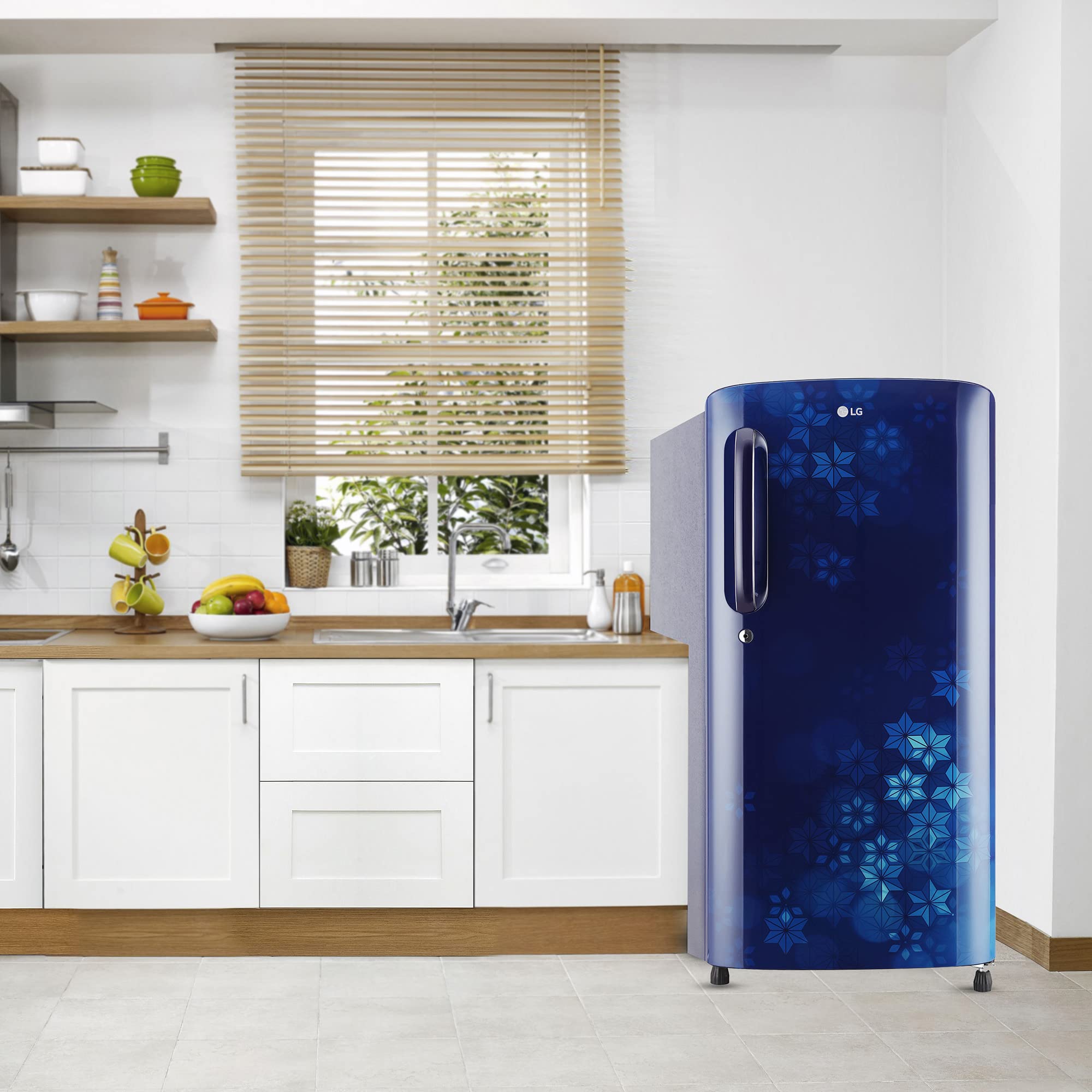 LG 190 L 3 Star Direct-Cool Single Door Refrigerator (GL-B201ABQD, Blue Quartz, Moist 'N' Fresh, 2022 Model) 5