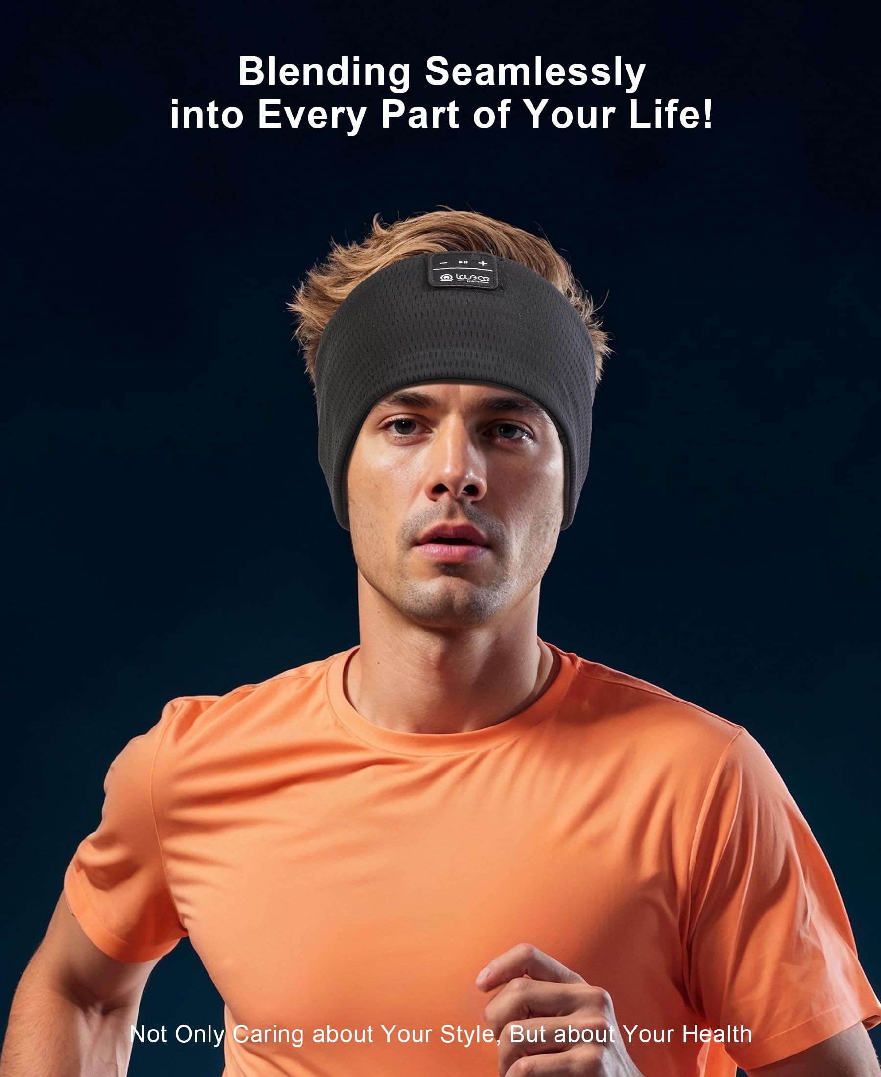 LOVE EYE Sleep Headphones Wireless Headband Headphones Bluetooth 5.4 for Side Sleeper Bluetooth Headband Earphones for Sports for tech Gadgets Gifts 3