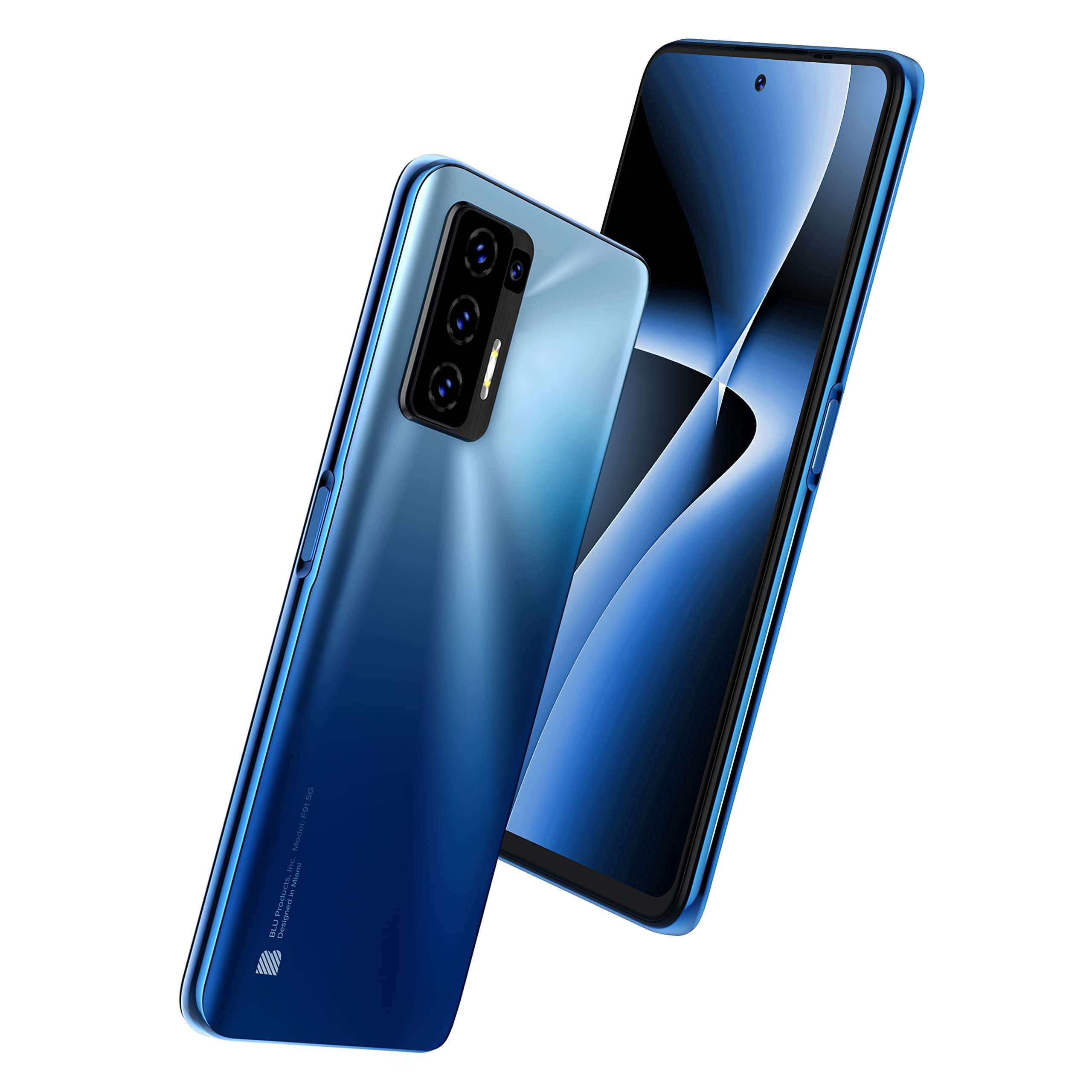 BLU F91 5G | 2022 | 3-Day Battery | Unlocked | 6.8” Full HD+ Display | 128/8GB | 48MP Quad Camera | NFC Capable | US Version | US Warranty | Sky Blue 4