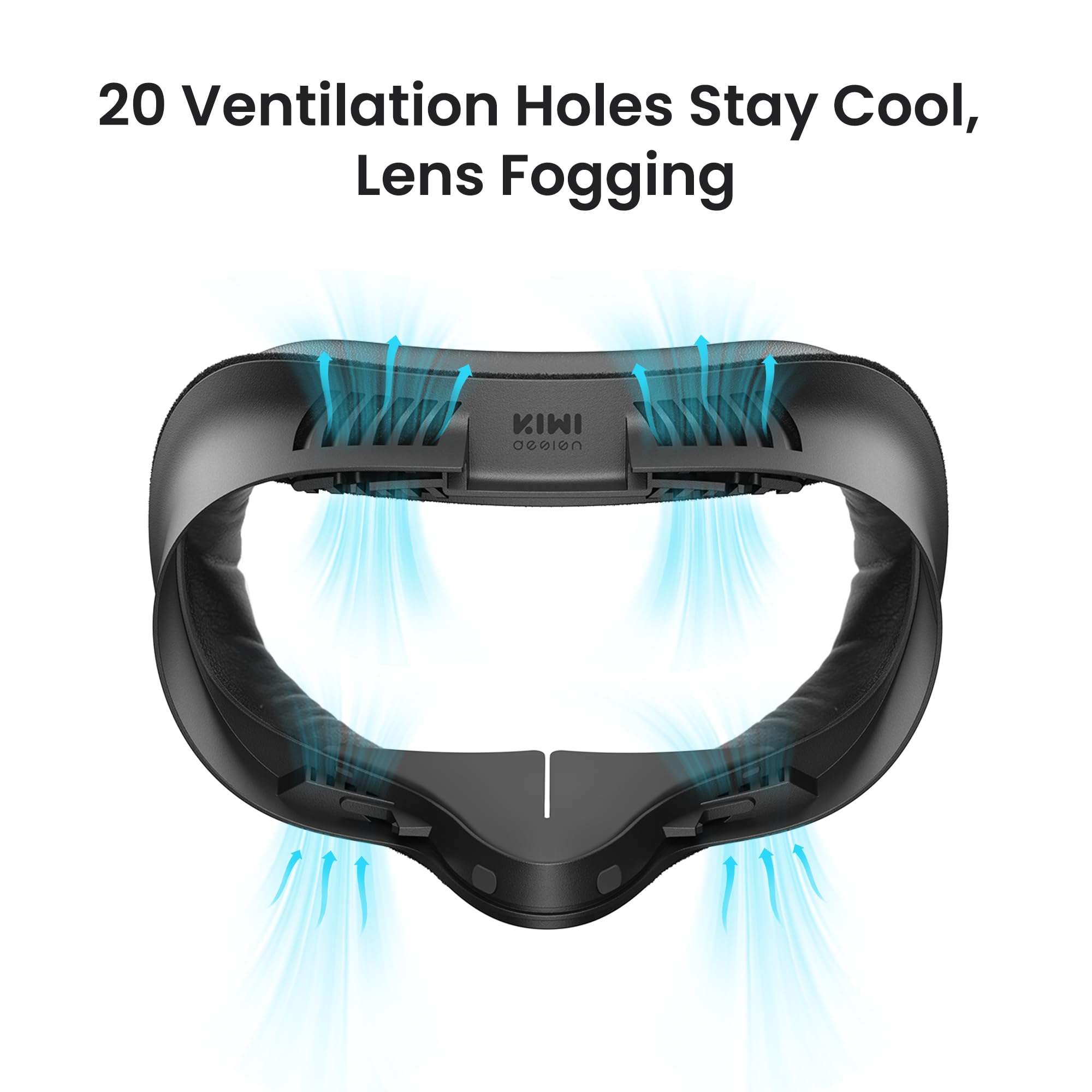 KIWI design V4 Facial Interface Face Pads Compatible with Oculus/Meta Quest 3S, NOT Compatible with Meta Quest 3 5
