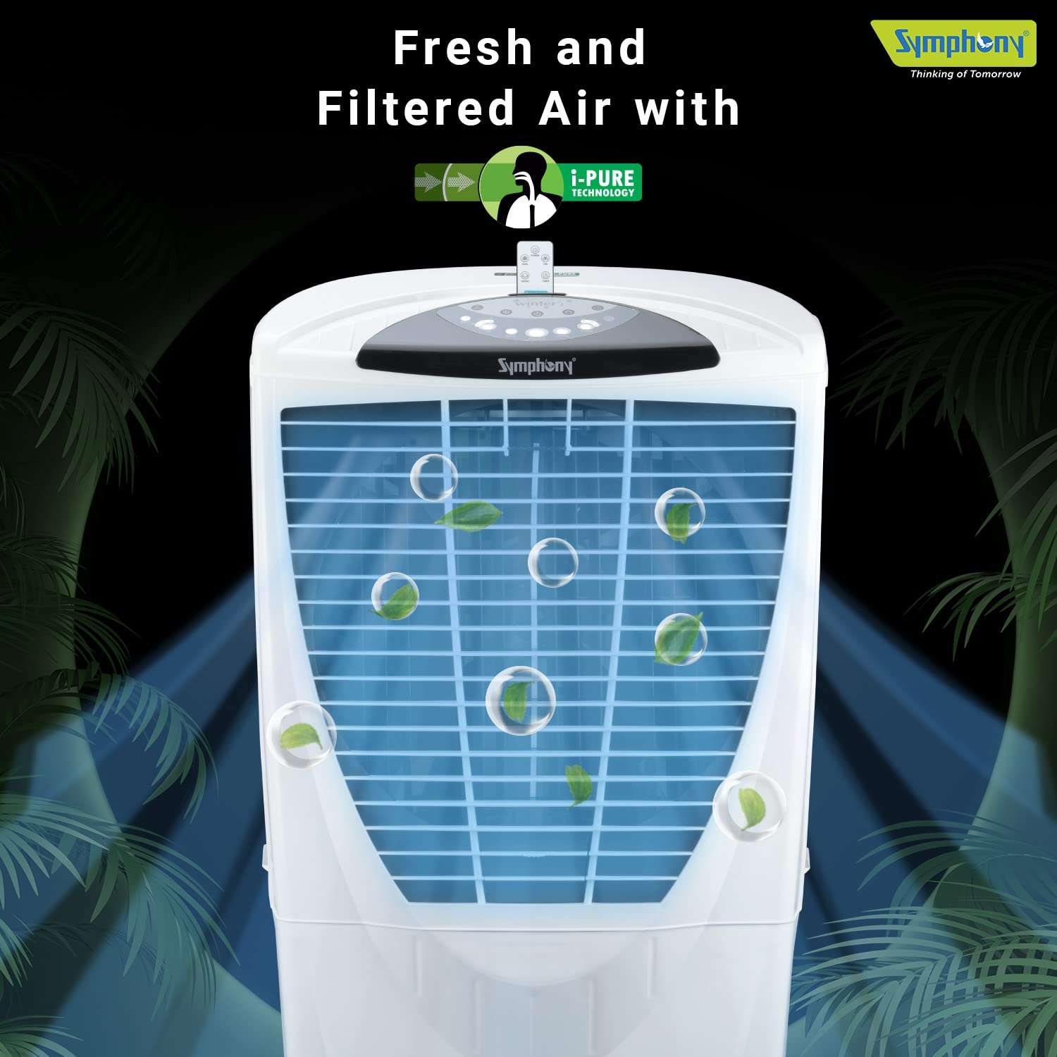 Symphony Winter 80XL i Desert Air Cooler for Home with Powerful Fan, Honeycomb Pads, i-Pure Technology and Low Power Consumption (80L, White) 5