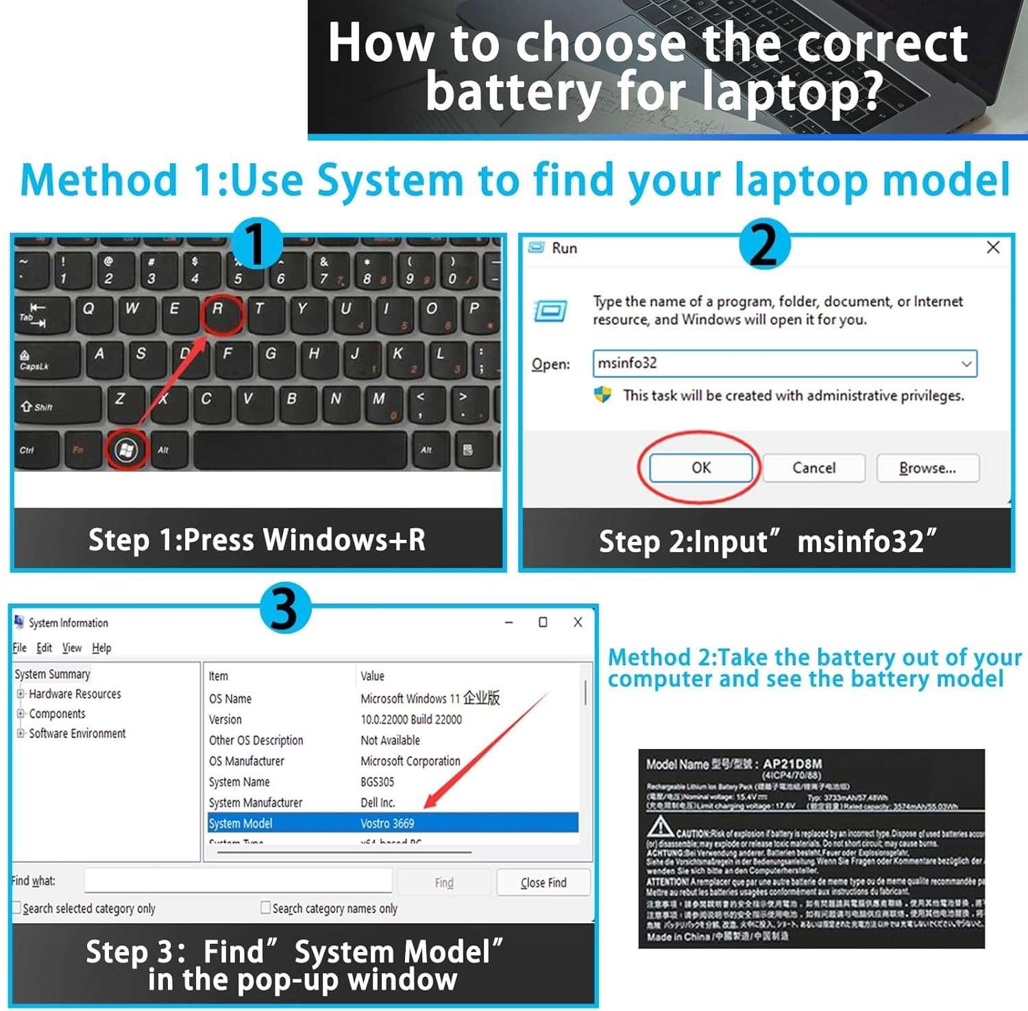 WISTAR AP21D8M Laptop Battery for Acer Nitro 5 AN515 46 AN515-47 AN515 58 Nitro 16 AN16-51 Nitro V 15 ANV15-51 Series Notebook 15.4V 3733mAh 57.48Wh 3