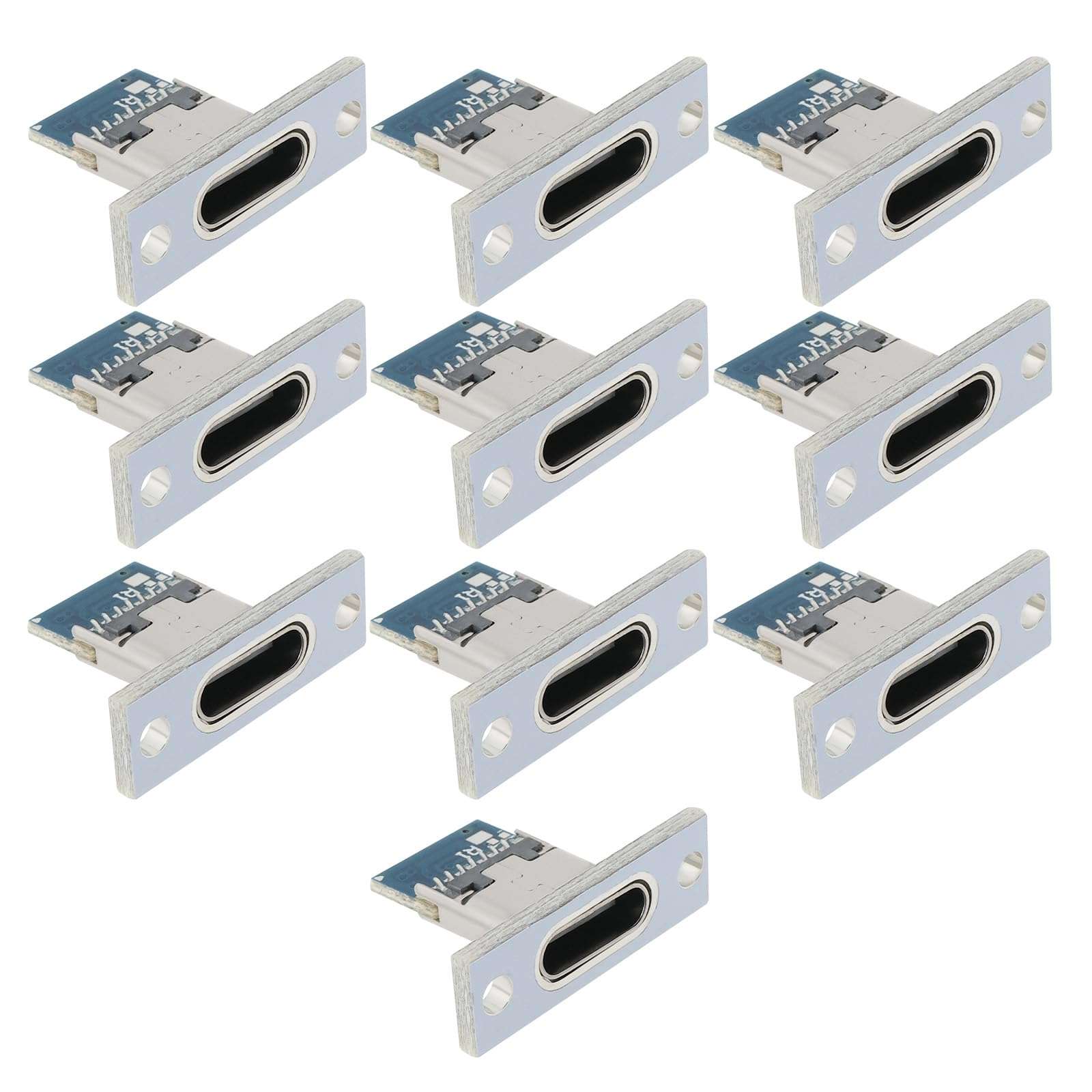 OTOTEC 10pcs 6-Pin 5A Type-C Panel Mount Break Out Boards USB-C Panel Adapter for Computer Cases Vehicle-Mounted Equipment Industrial Control Equipment 1