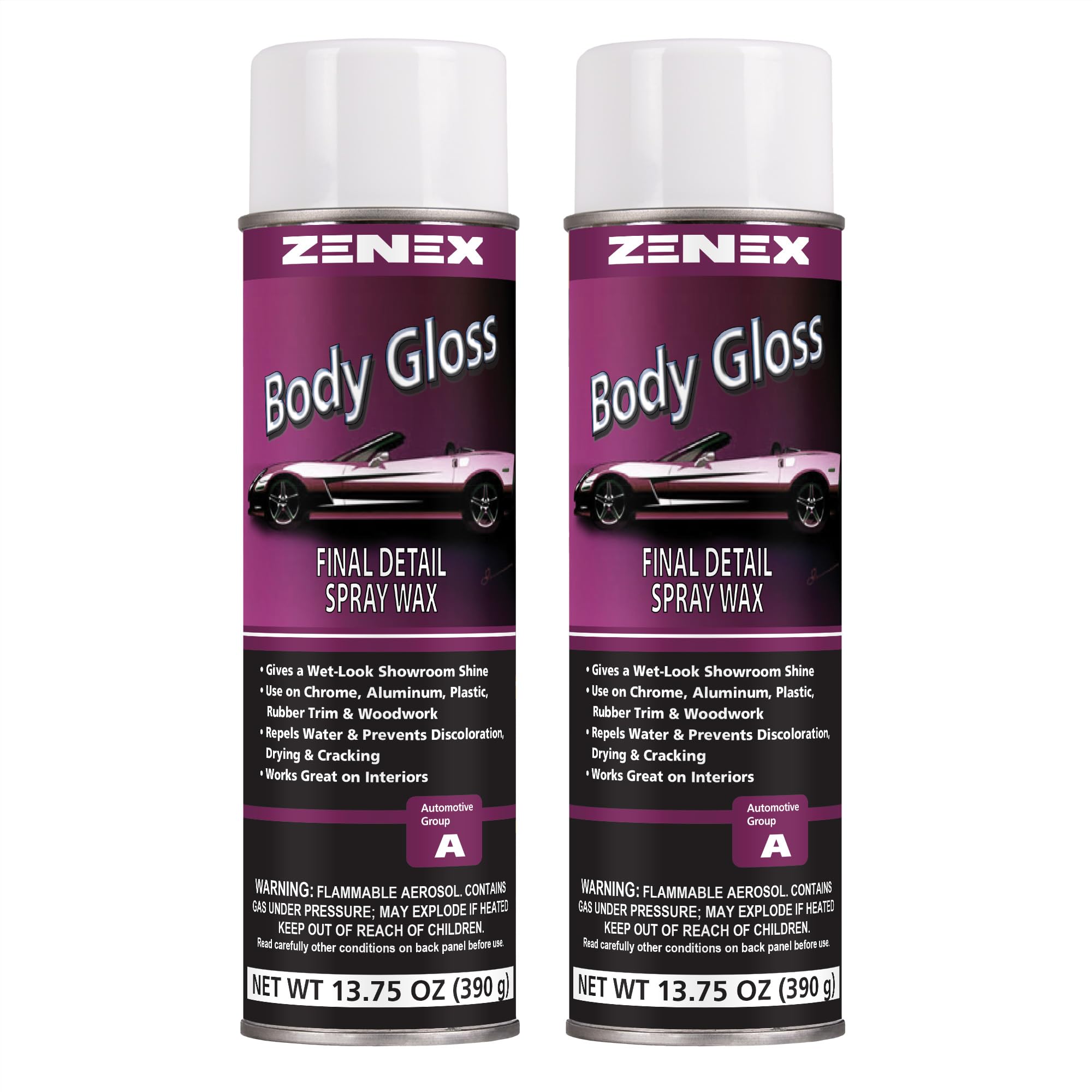 Zenex Body Gloss Final Detail Spray Wax - High Gloss Detail Car Cleaner & Wax | Wet-Look Showroom Shine | Safe For Interior & Exterior Surfaces | For Cars, Trucks, RVs, & More | 13.75 oz (12 Pack) 1