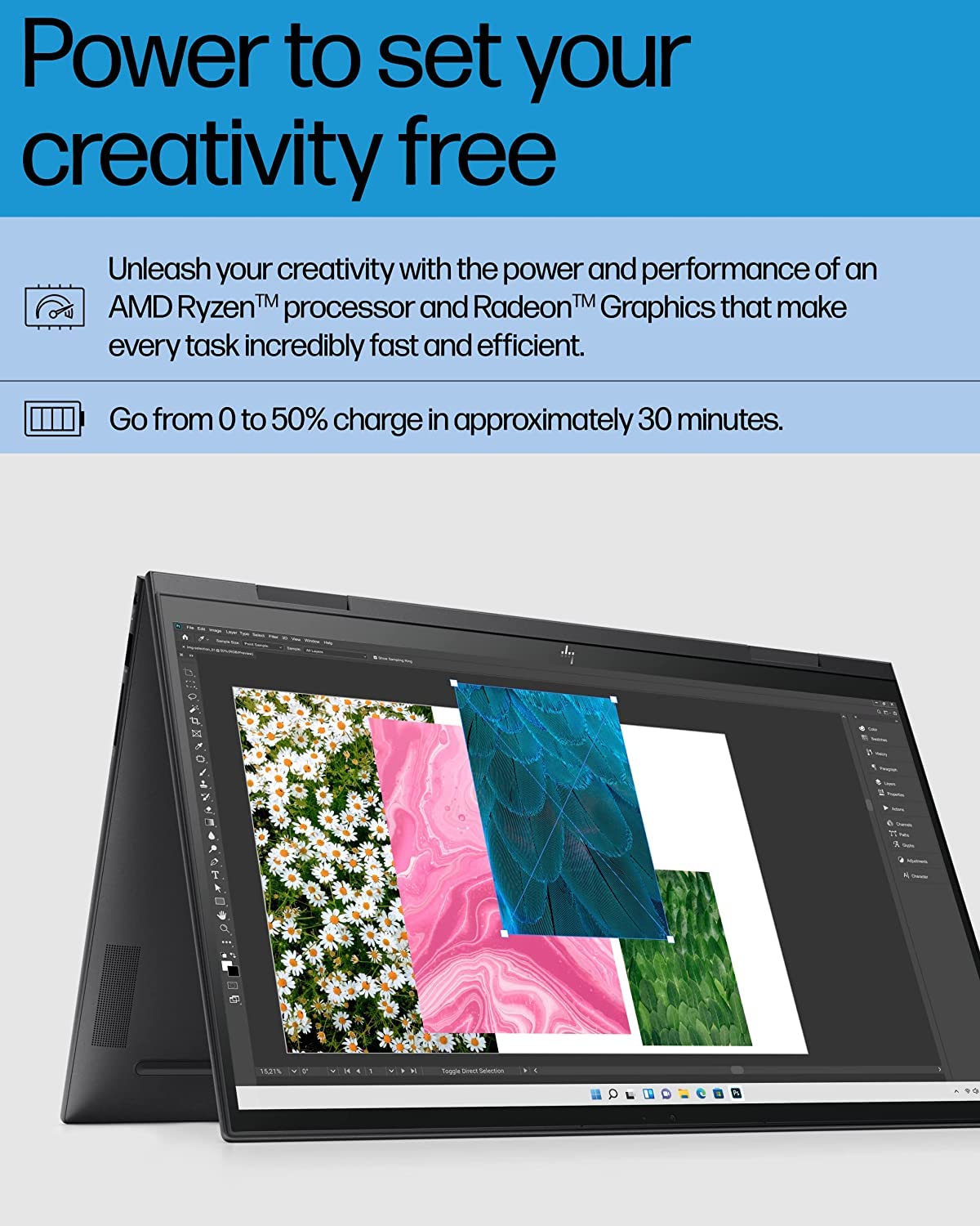 2022 HP Envy 2-in-1 Laptop 15.6 inch FHD Touchscreen 8-Core AMD Ryzen 7 5825U Radeon Graphics 32GB DDR4 2TB NVMe SSD WI-FI 6 Windows 10 Home Fingerprint Backlit Keyboard w/ RTZK 32GB USB Drive 2