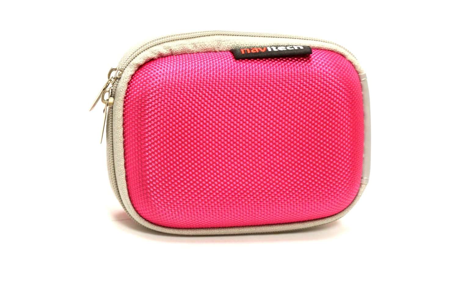Navitech Pink Water Resistant Hard Digital Camera Case Cover Compatible With The Canon PowerShot SX600 HS / Canon PowerShot N100 / Canon IXUS 265 HS / Canon IXUS 155 / Canon IXUS 150 / Canon IXUS 155 / Canon IXUS 145 / Canon IXUS 140 2