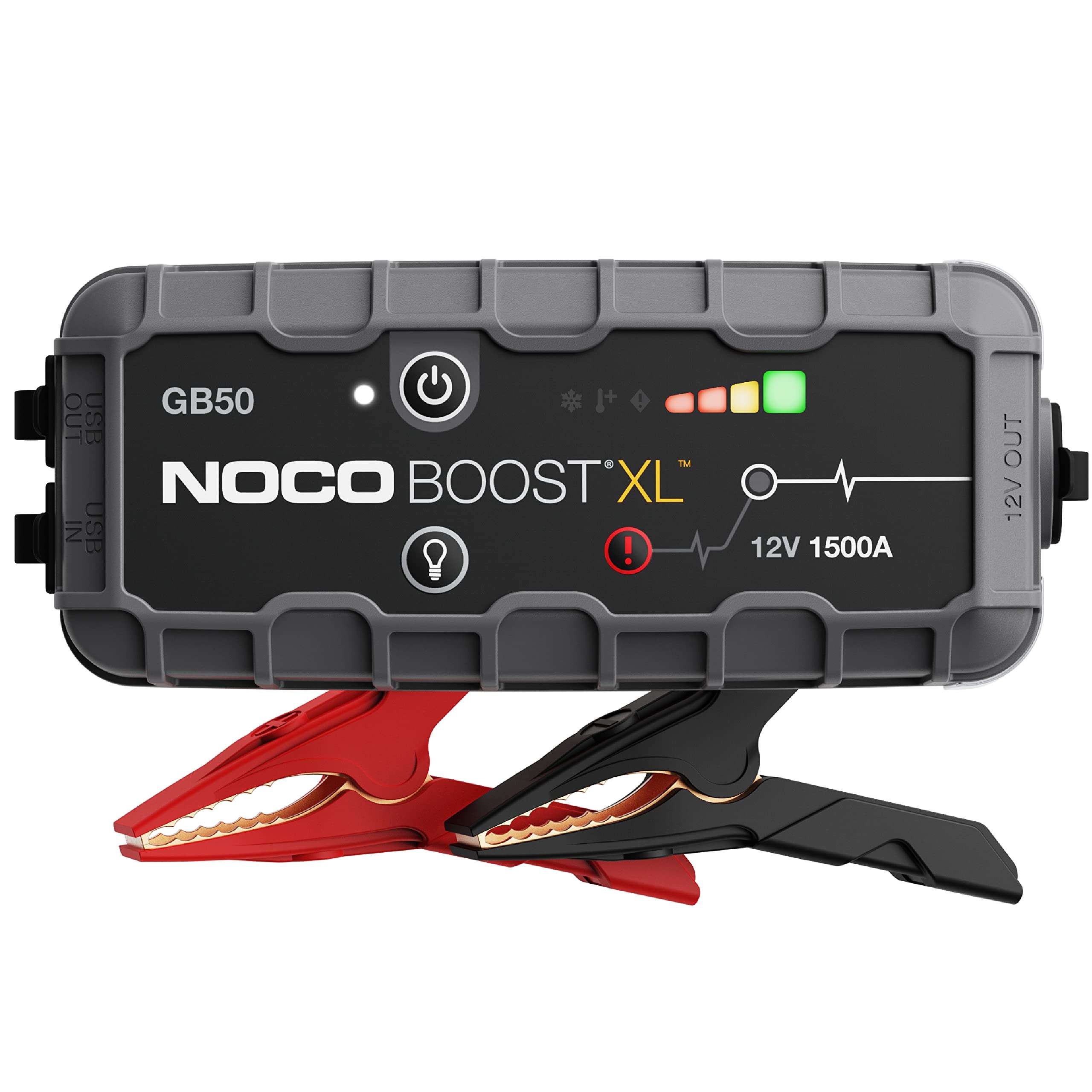 NOCO Boost GB50: 1500A UltraSafe Jump Starter – 12V Lithium Battery Booster Pack, Portable Jump Box, Power Bank & Jumper Cables - for 7.0L Gas and 4.5L Diesel Engines 1