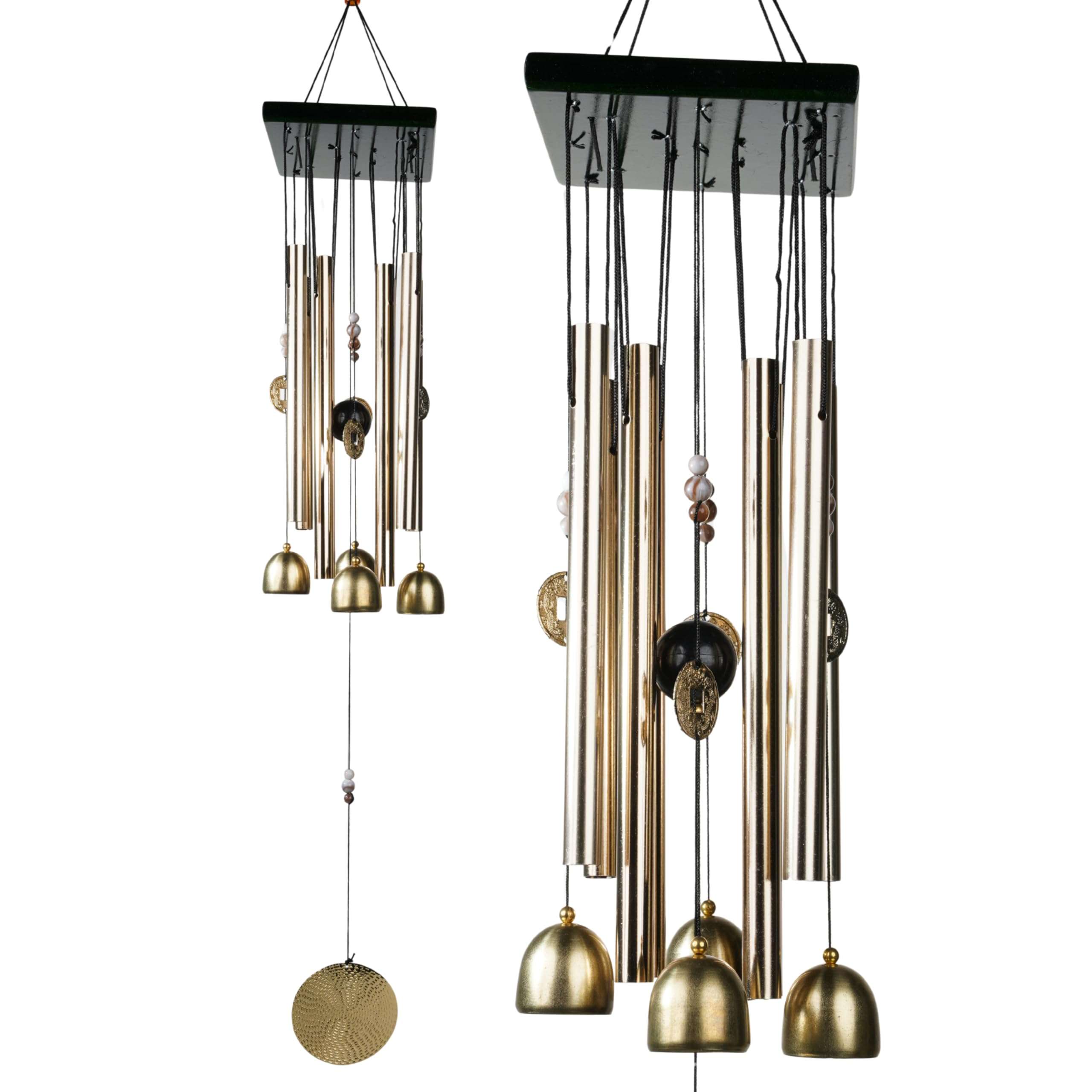 ARM nest Wind Chime | Wind Chimes for Balcony | Wind Chimes for Home Positive Energy | Home Decoration(Golden,Pipe & Hanging Bells) 1